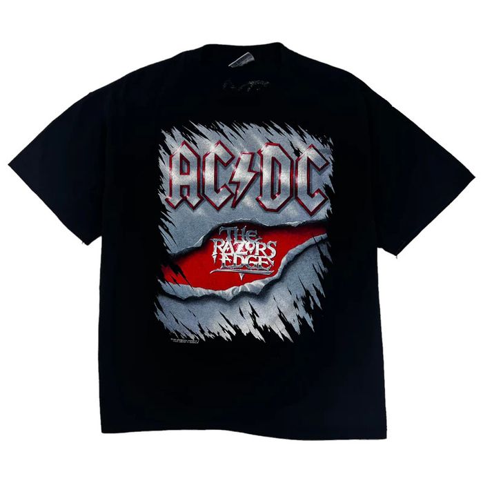 Vintage 1990 AC/DC RAZORS EDGE TOUR T-SHIRT - BLACK | Grailed