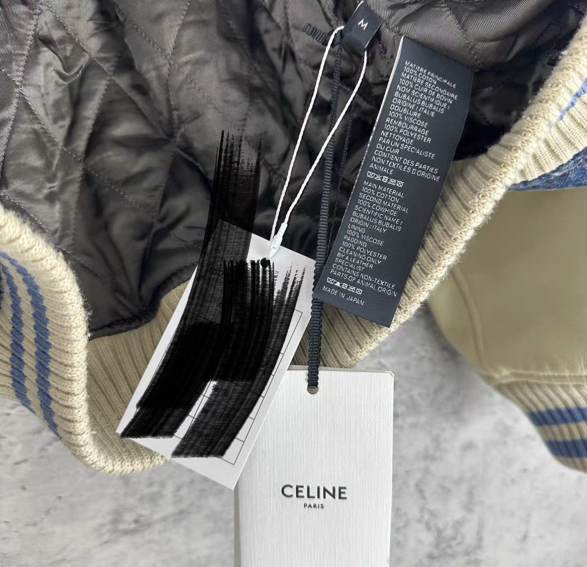 Celine Celine Washed Denim & Leather Triomphe Cotton Jacket J42 Size US M / EU 48-50 / 2 - 7 Thumbnail