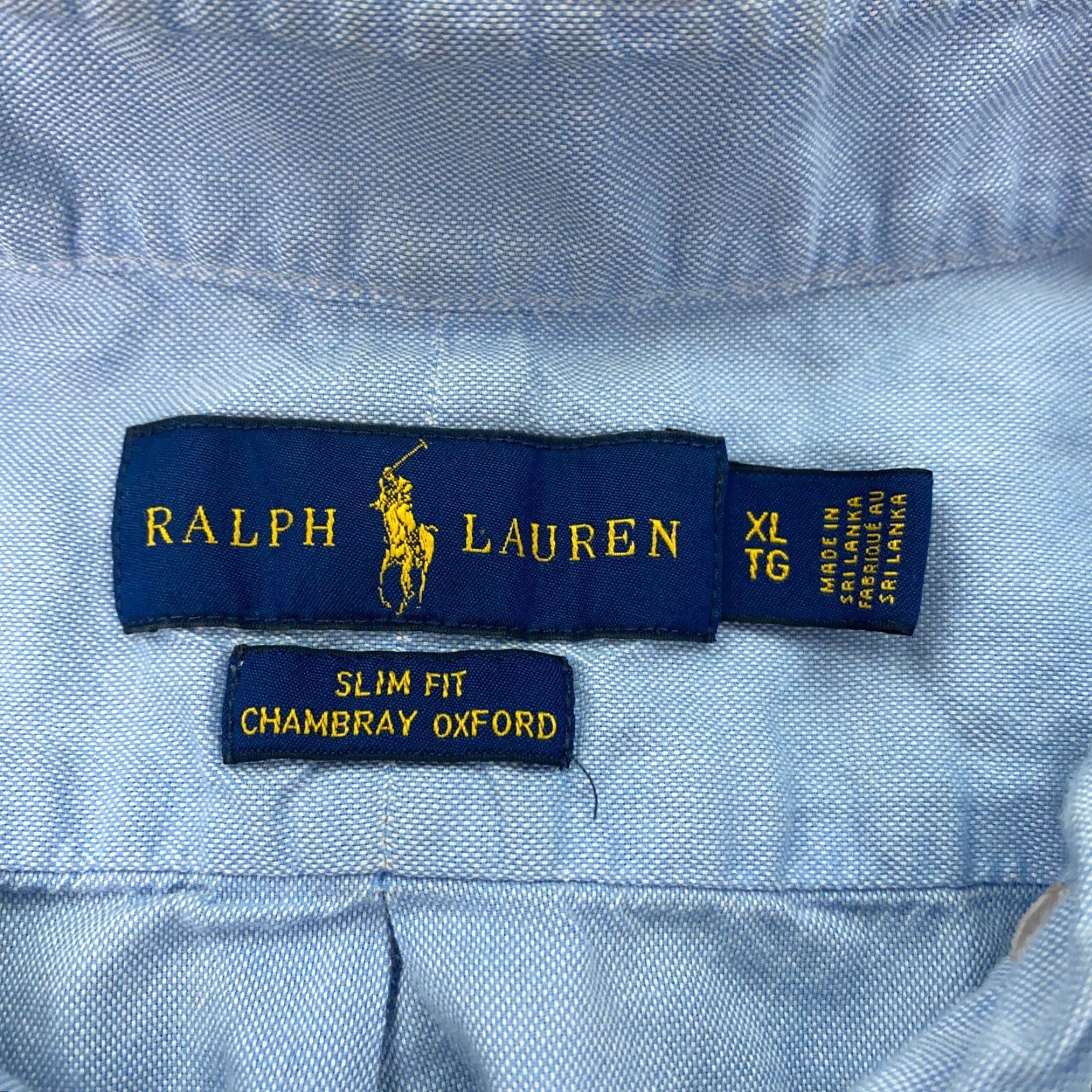 Ralph Lauren VINTAGE Ralph Lauren Chambray Oxford Shirt Mens XL Short Sleeve Blue Classic Preppy Size US XL / EU 56 / 4 - 6 Thumbnail