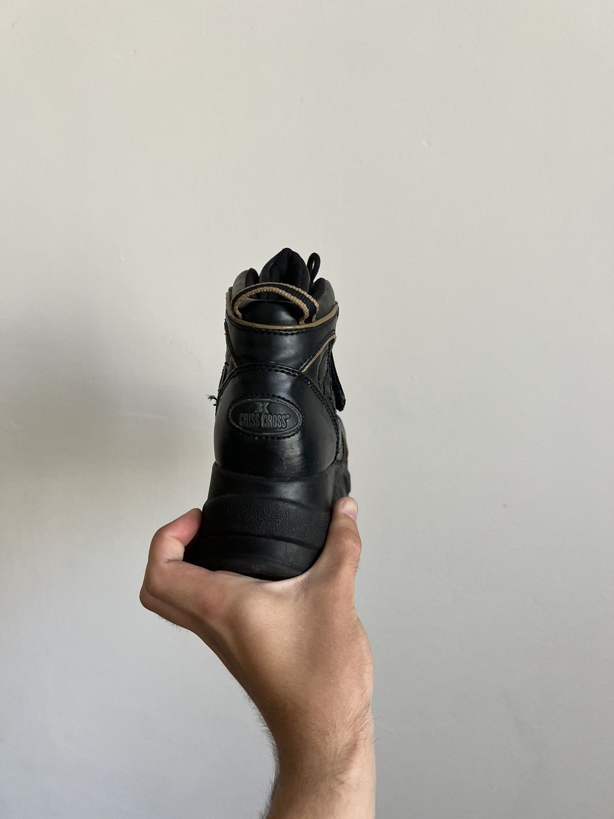 Vintage New rock leather boots vintage high platform avant garde Size US 8.5 / IT 38.5 - 2 Thumbnail