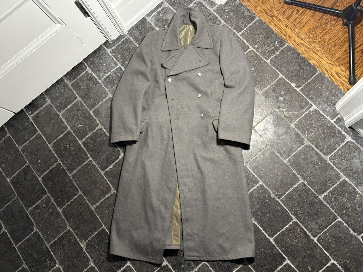 Vintage 1970s East German Military Vintage Wool Coat Trench Army 60s Size US M / EU 48-50 / 2 - 14 Thumbnail