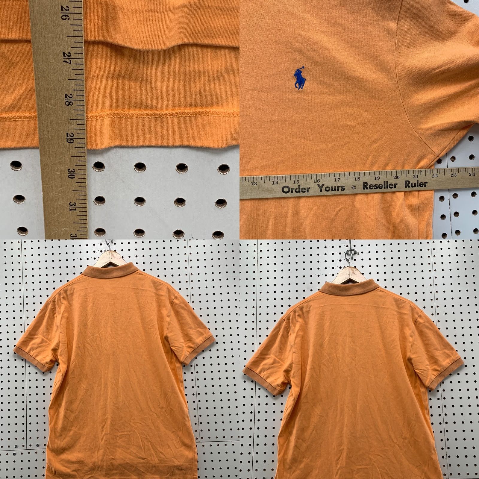 Ralph Lauren Ralph Lauren Polo Shirt Men M Orange Blue Pony Collared Short Sleeve Size US M / EU 48-50 / 2 - 8 Thumbnail