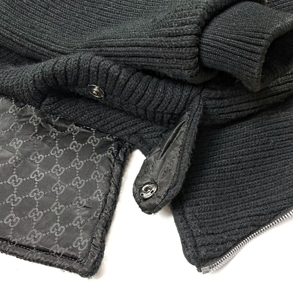 Gucci × Tom Ford Gucci Monogram Knit Jacket Size US XL / EU 56 / 4 - 2 Thumbnail