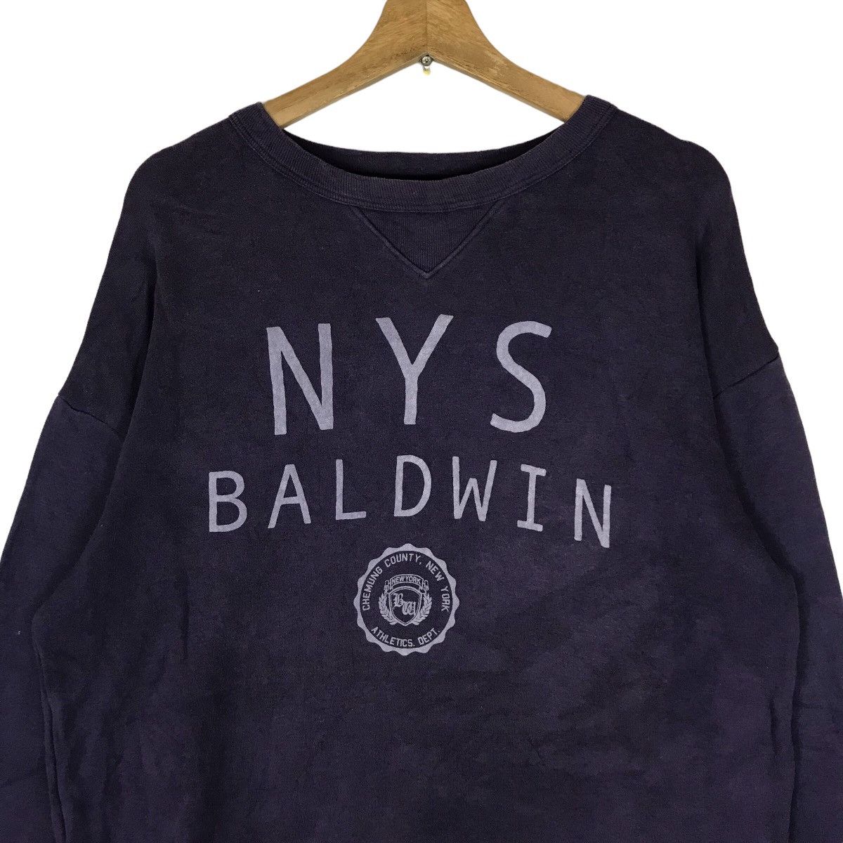 Vintage Vintage Lab-Works NYS BALDWIN Spell Out Pullover Jumper Size US L / EU 52-54 / 3 - 2 Thumbnail