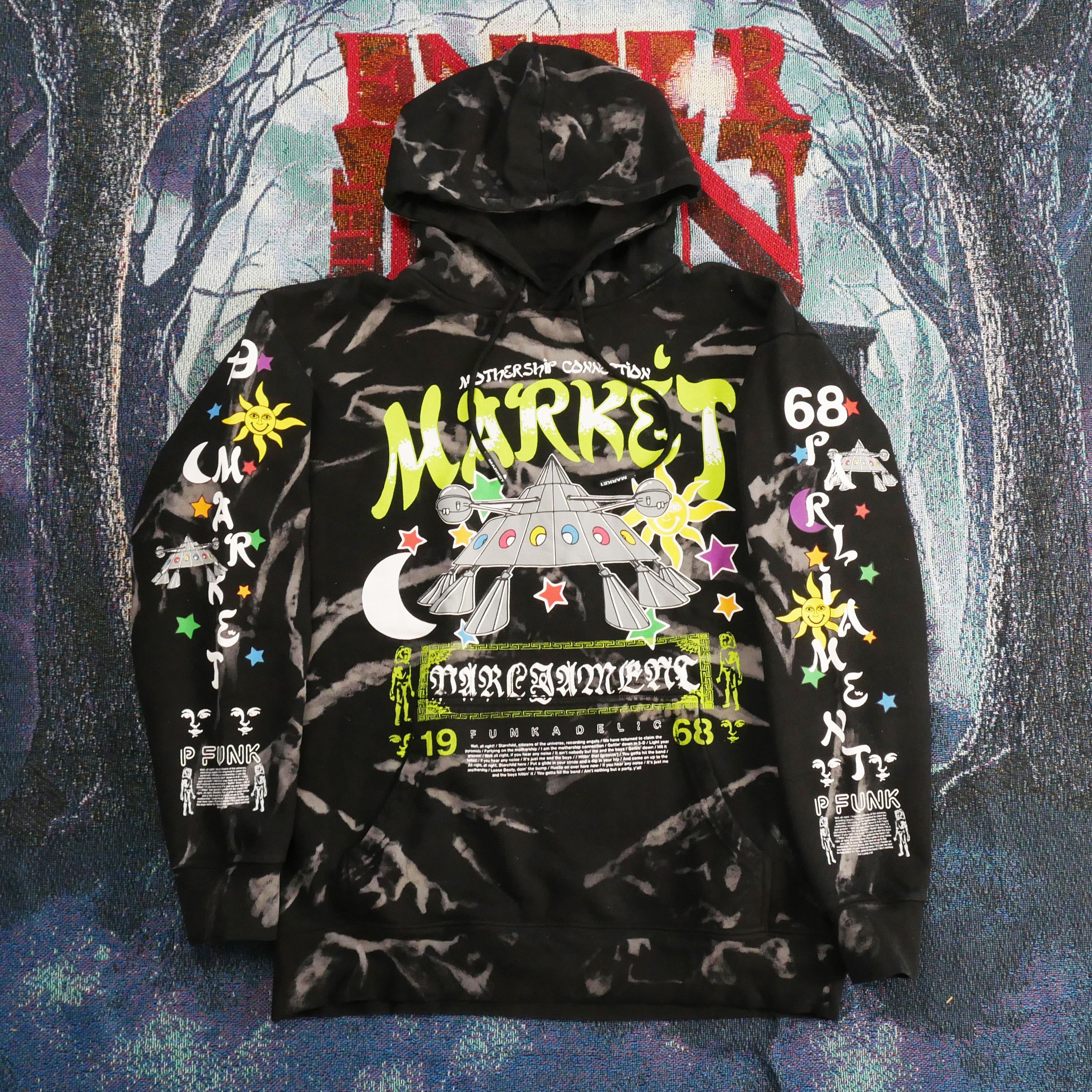 The Hundreds Market x Funkadelic Space Arch Pullover Hoodie Size US L / EU 52-54 / 3 - 1 Thumbnail