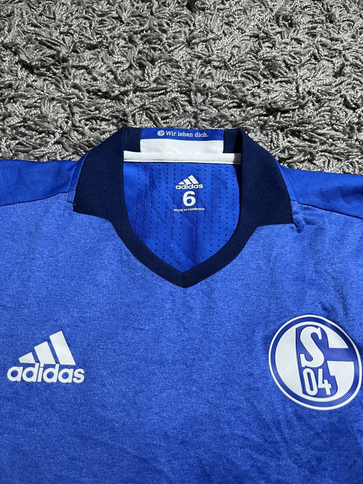 Adidas SCHALKE 04 2016/18 ADIDAS PLAYER ISSUE SOCCER TRIKOT JERSEY Size US M / EU 48-50 / 2 - 3 Thumbnail