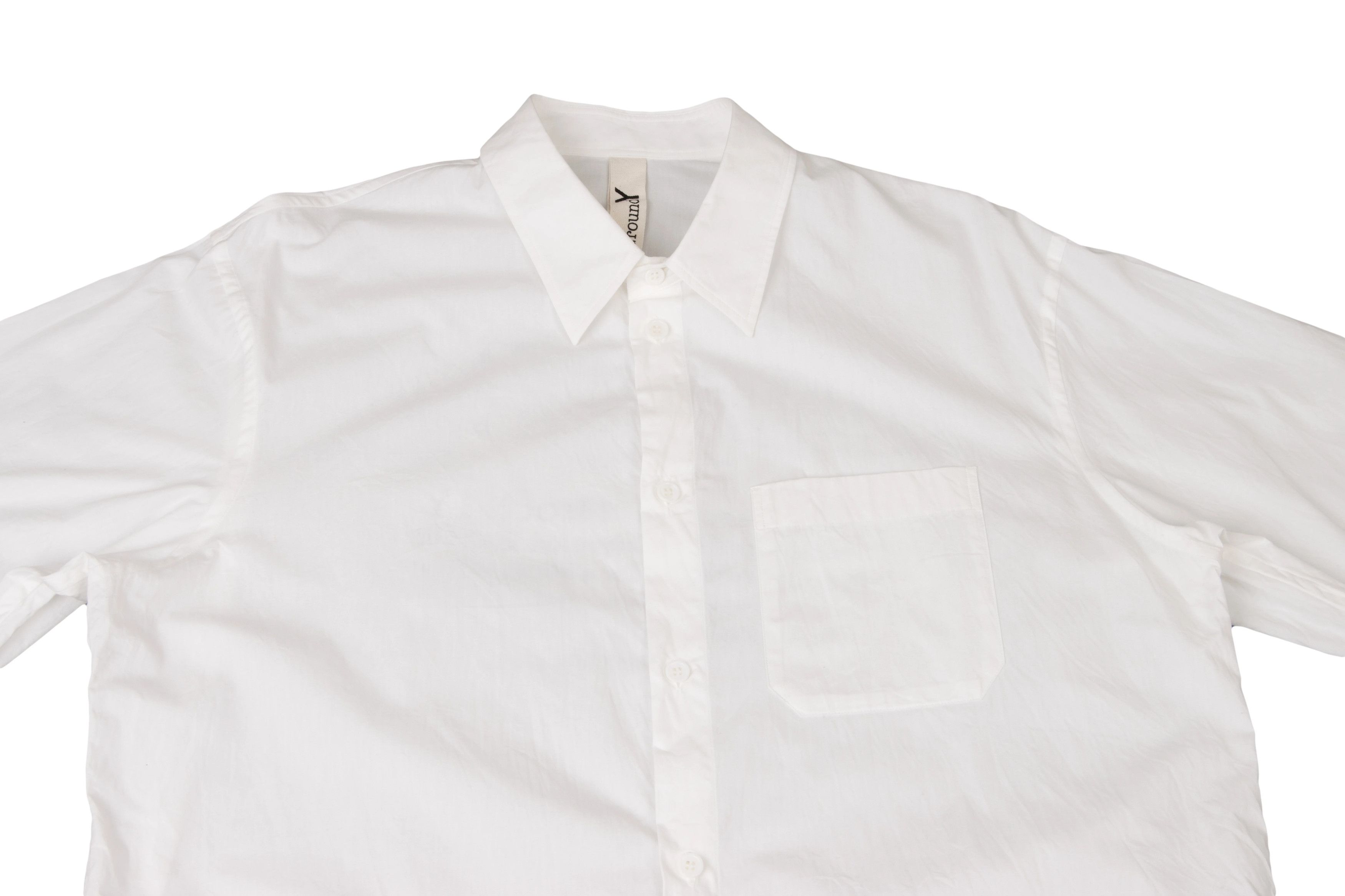 Yohji Yamamoto Cotton Back Logo Print Shirt in White and Blue Size US M / EU 48-50 / 2 - 4 Thumbnail