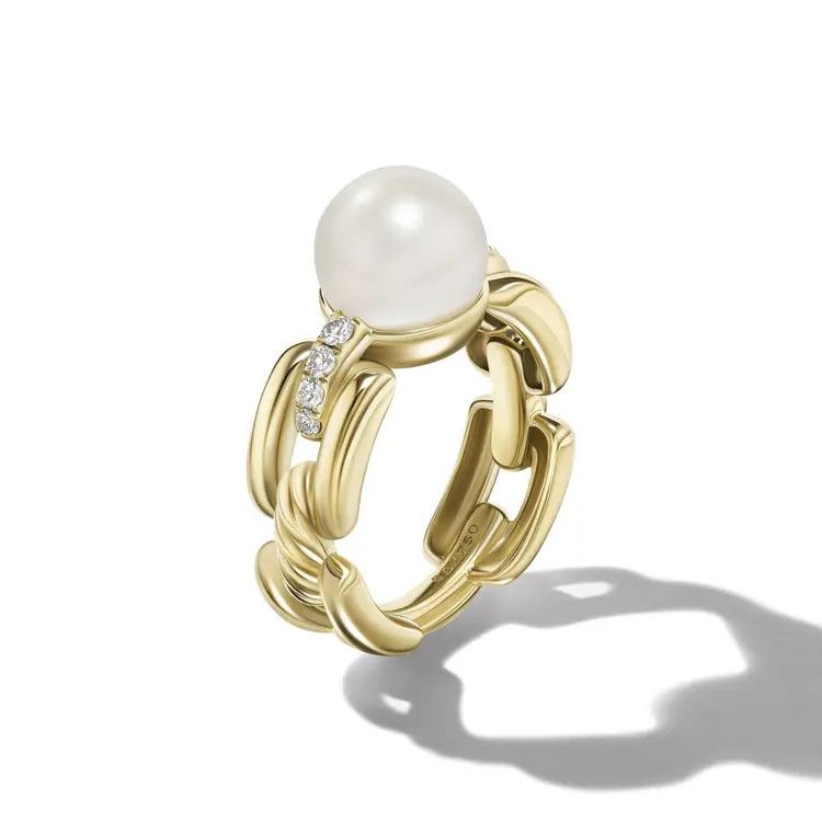 David Yurman o1s1wg111025 R17097D /Size 8 / Madison Pearl Ring in Golden Size ONE SIZE - 3 Thumbnail