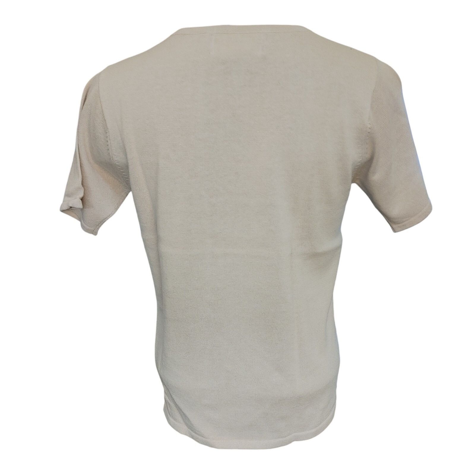 Other Sag Harbor Petite Womens PM Beige Ribbed Embroider Floral T Size M / US 6-8 / IT 42-44 - 2 Thumbnail