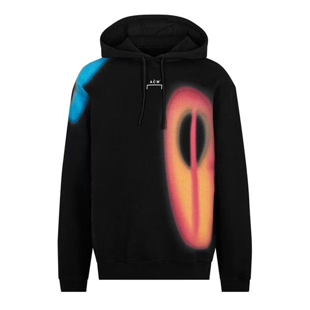 o1g2r1mq0524 Hypergraphic Print Hoodies in Multicolor