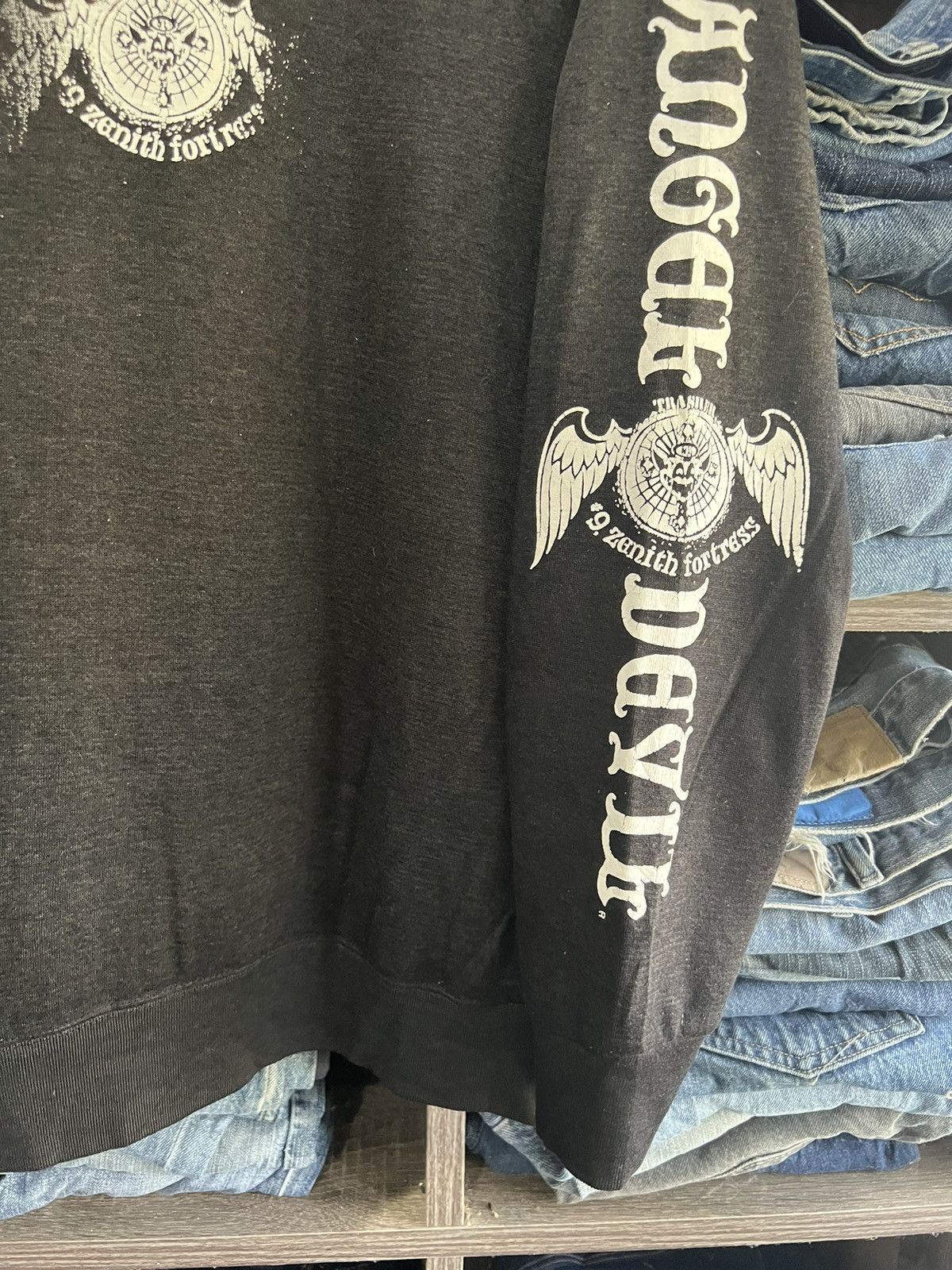 If Six Was Nine 🔥Vintage Angel Devil 9 Zenith Fortress Sweatshirt Size US M / EU 48-50 / 2 - 9 Thumbnail