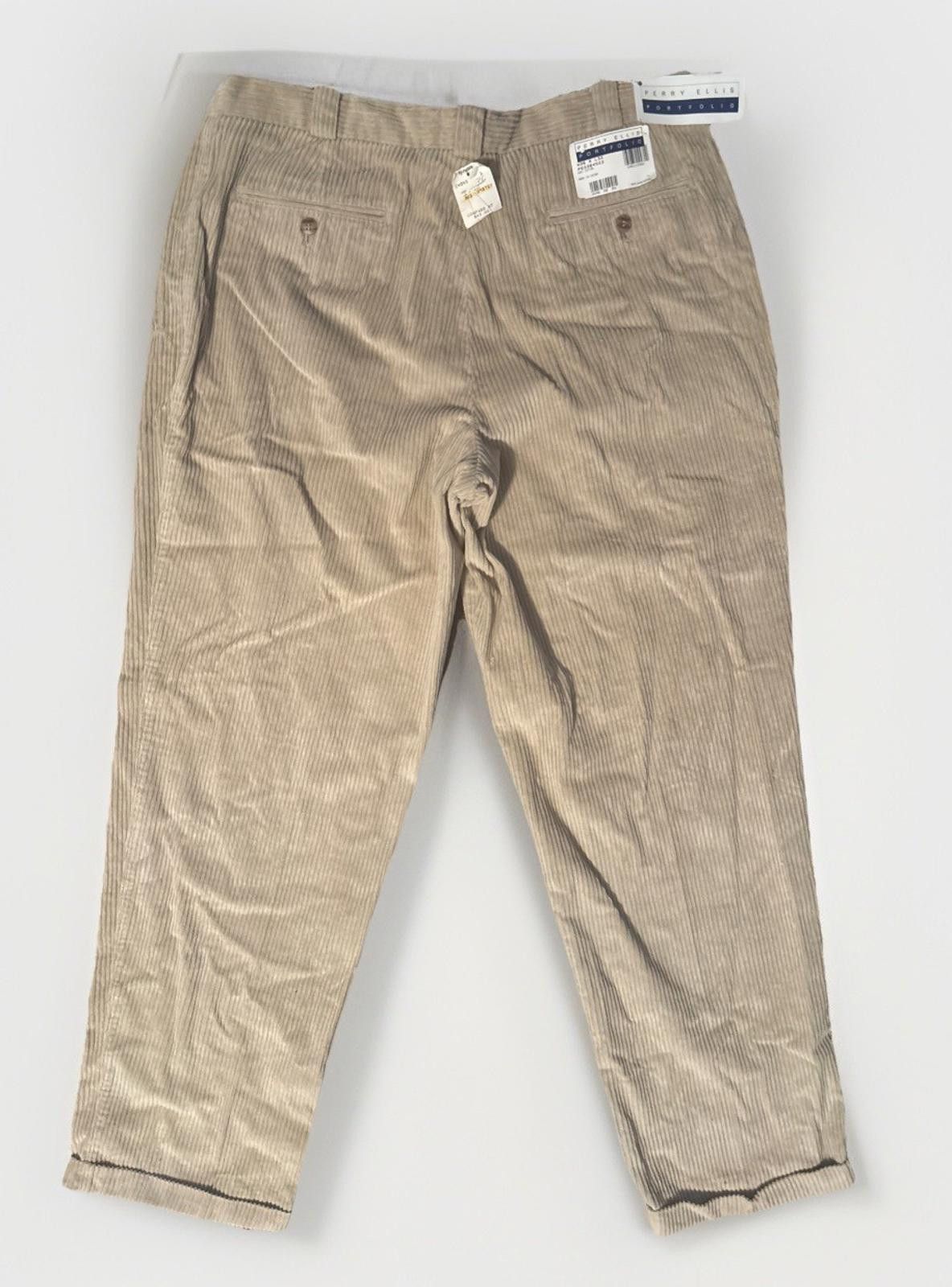 Perry Ellis Perry Ellis Cotton Corduroy Pants 36x32 Tan Khaki New NWT Size US 36 / EU 52 - 7 Thumbnail