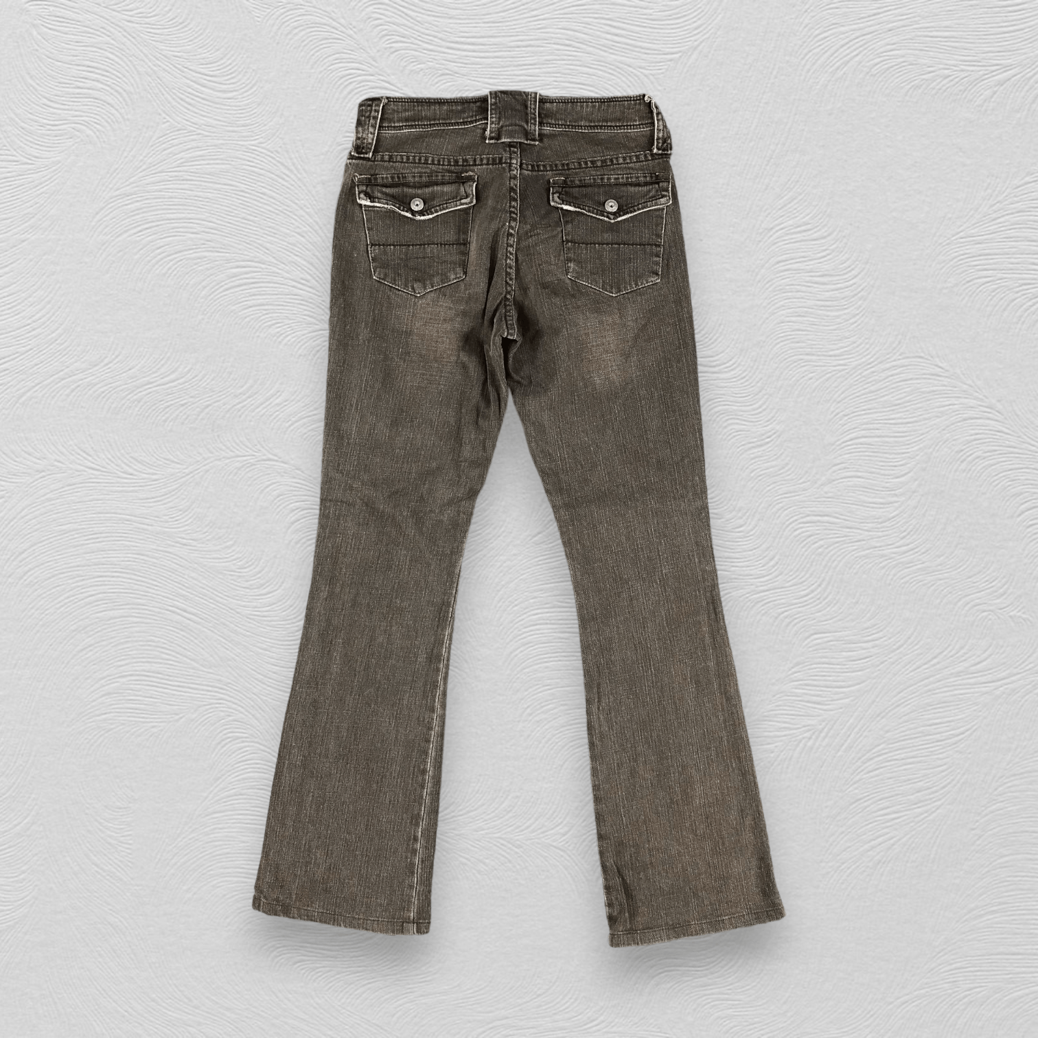 Japanese Brand Japanese Bush Pants Jeans Faded Brown Flare Denim KJ1324 Size US 27 - 2 Thumbnail