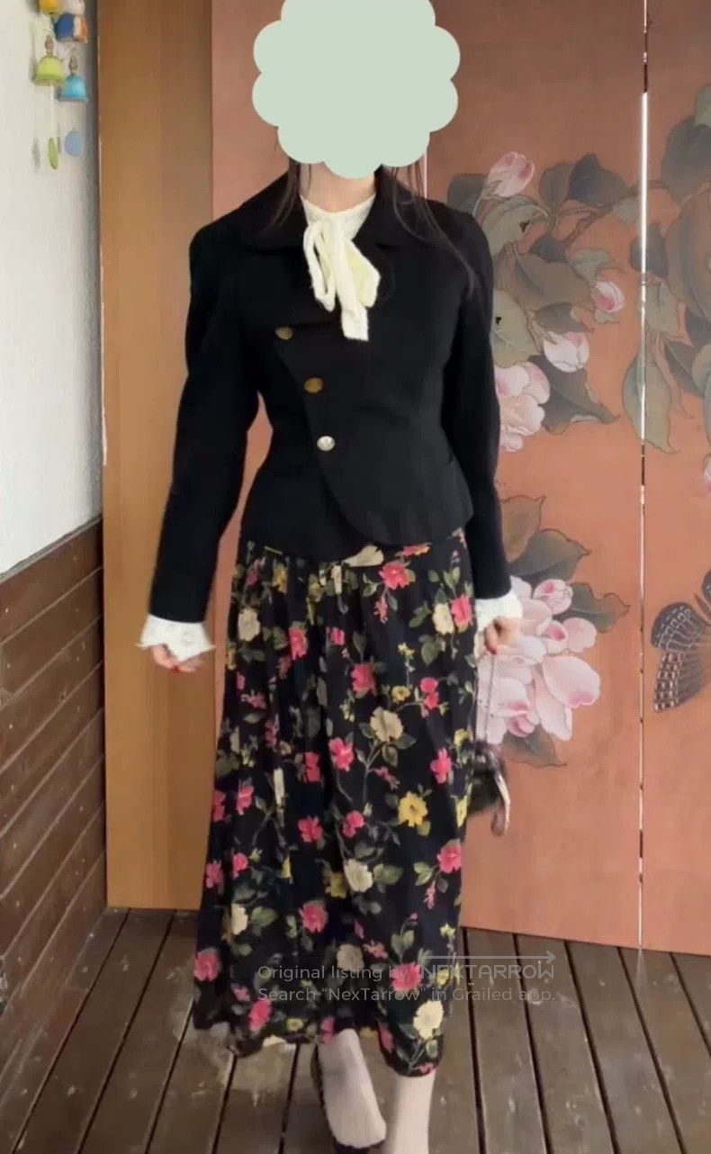 Kenzo Kenzo Floral Wool Skirt Size 24" / US 00 / IT 34 - 1 Thumbnail