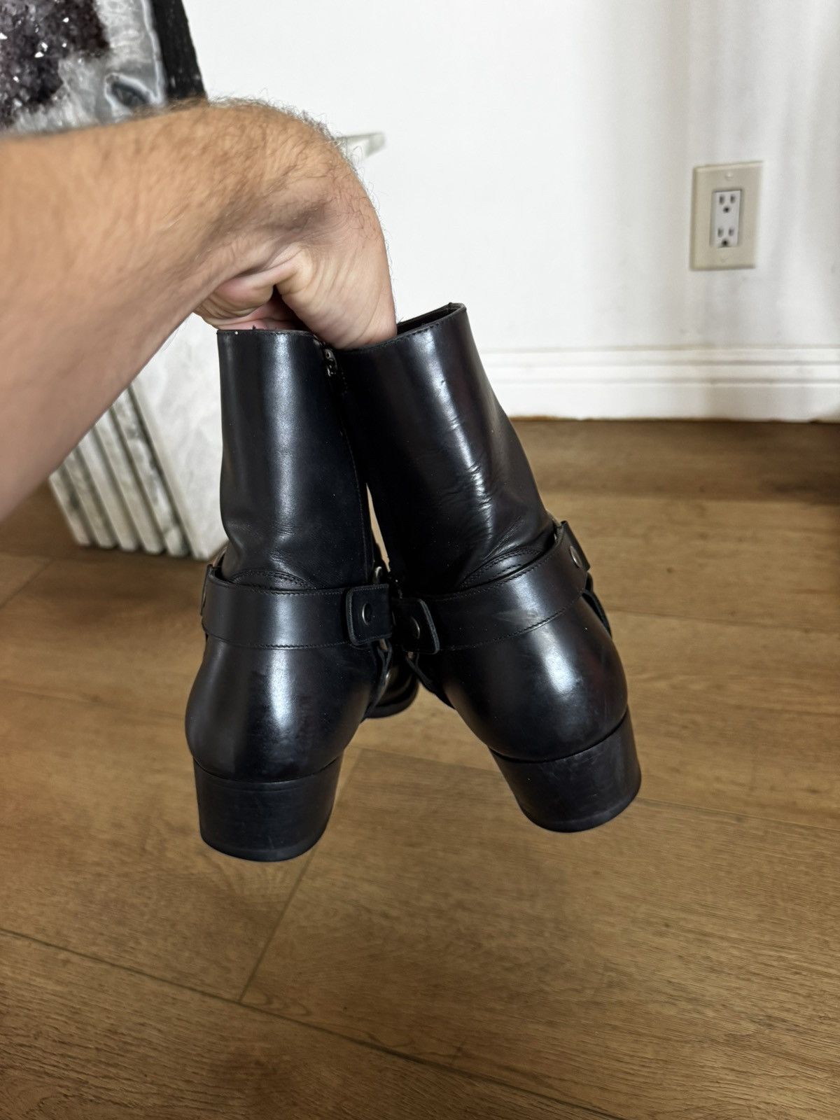 Saint Laurent Paris Hedi Harness Wyatts Leather 43 Size US 10 / EU 43 - 10 Thumbnail