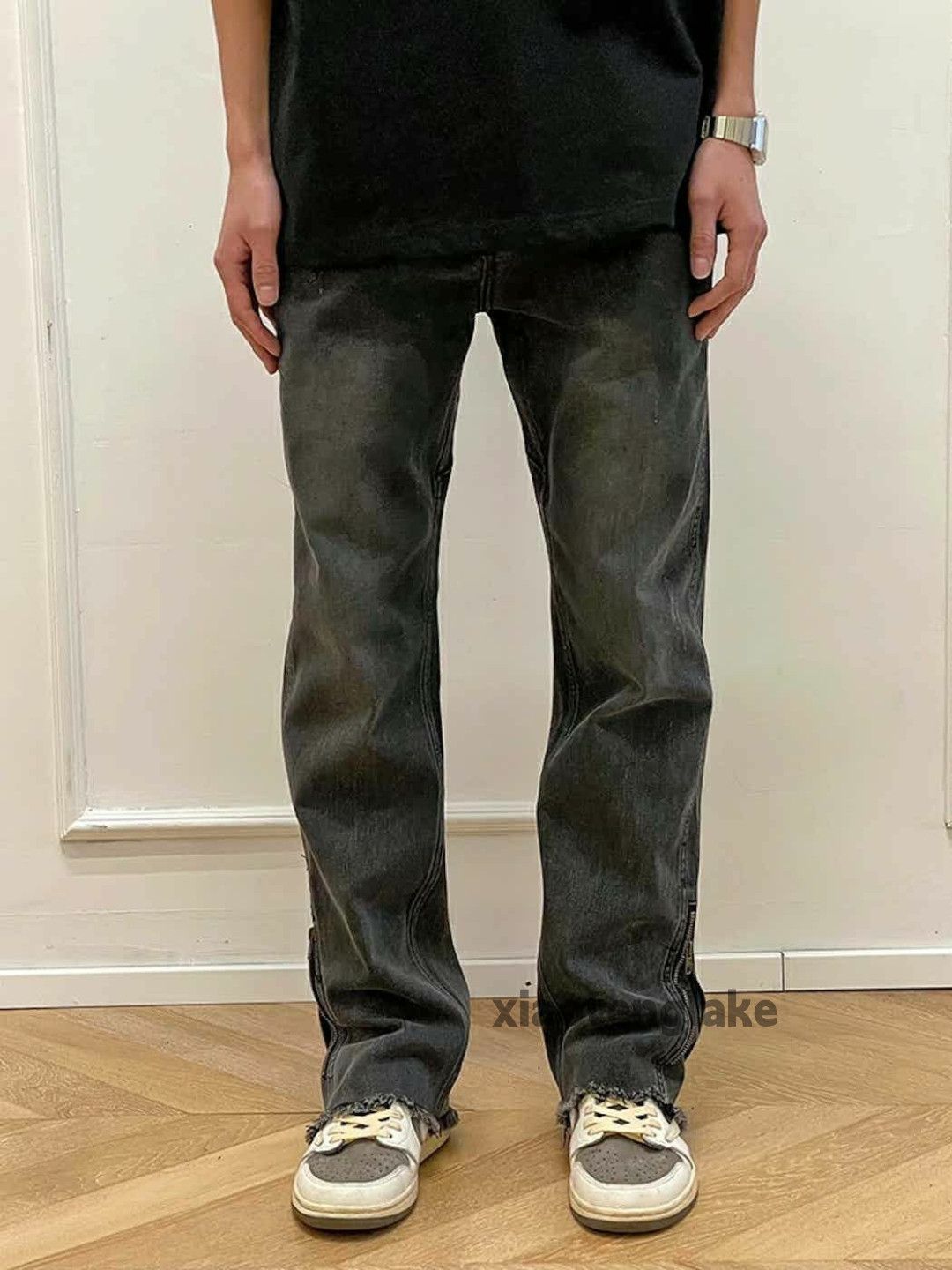 Jean × Vintage washed faded cleanfit zipper yuppie hiphop utility jeans Size US 36 / EU 52 - 3 Thumbnail