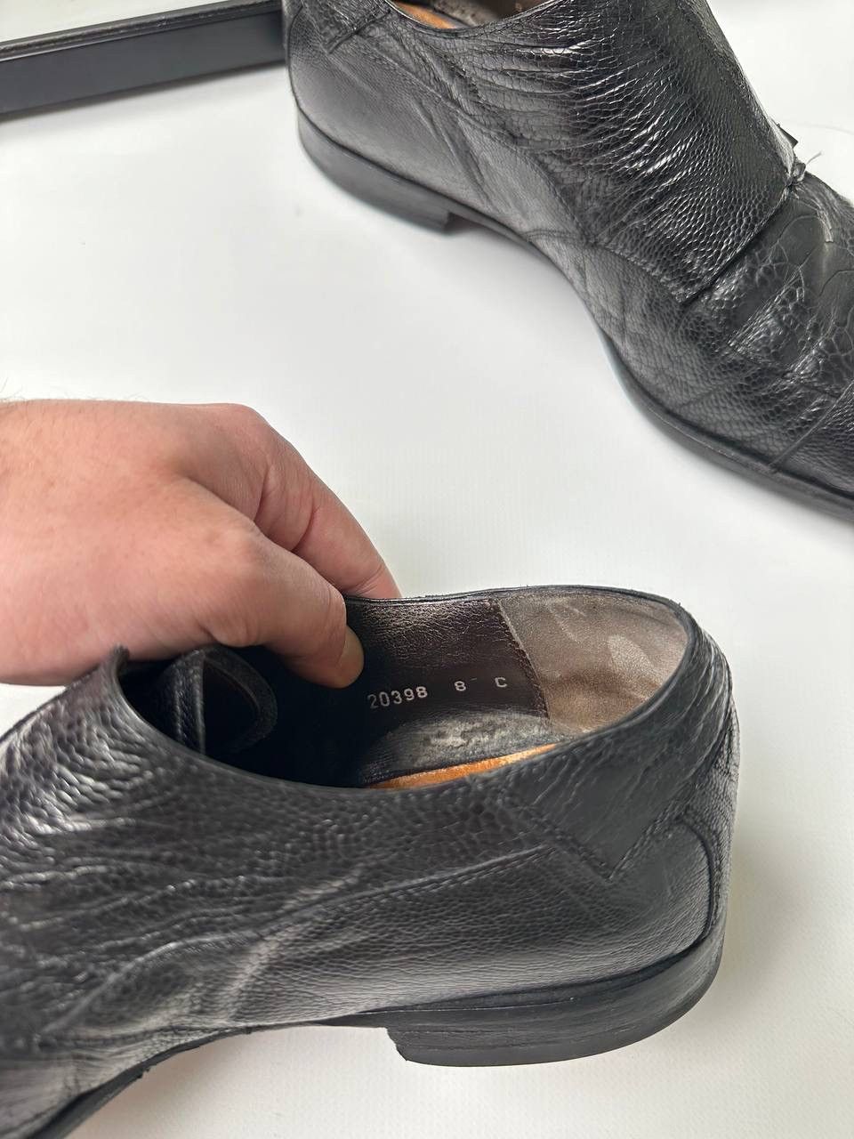 Paciotti Cesare Paciotti Black Embossed Reptile Texture Vintage Shoes Size US 9 / EU 42 - 10 Thumbnail