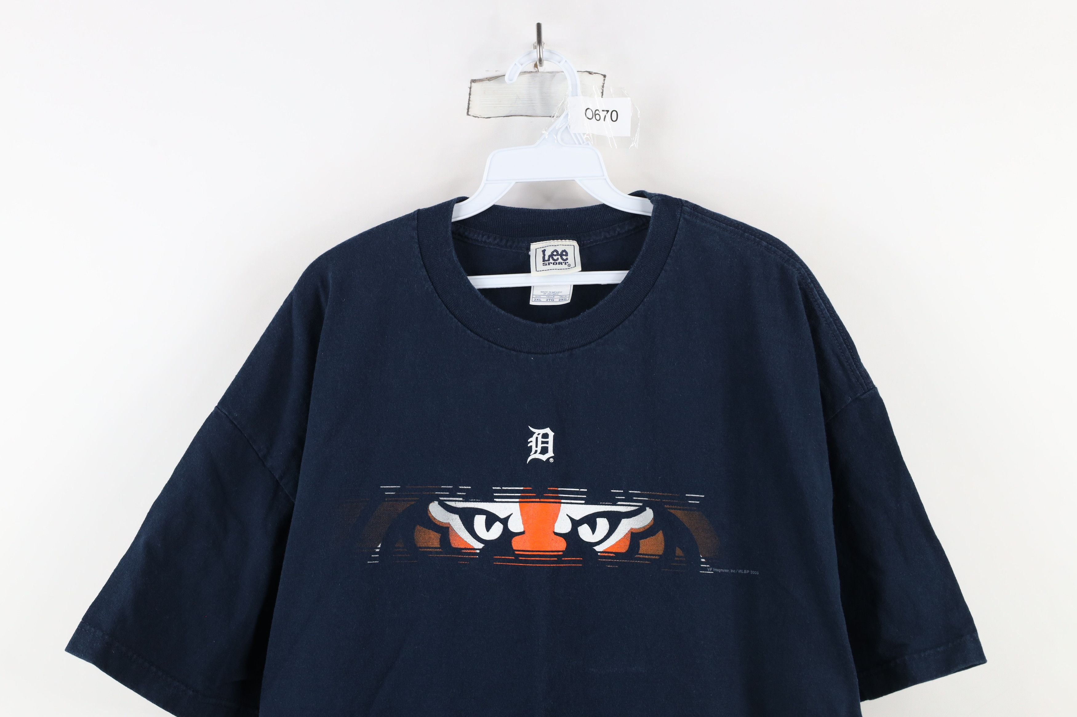 Vintage Vintage Y2K English D Detroit Tigers Baseball T-Shirt Blue Size US XXL / EU 58 / 5 - 2 Thumbnail