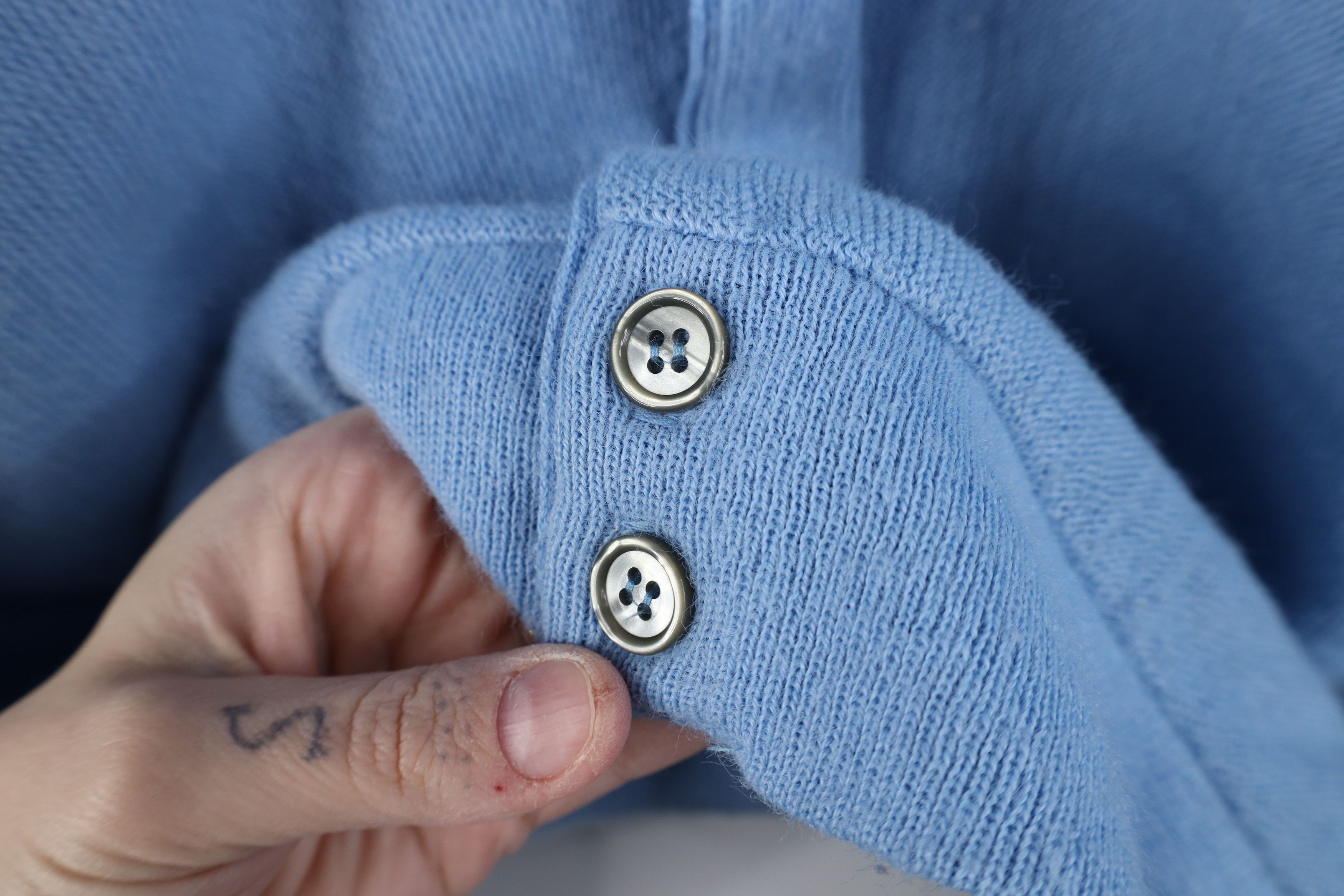 Vintage Vintage 70s Streetwear Equestrian Cardigan Sweater Blue USA Size US L / EU 52-54 / 3 - 9 Thumbnail