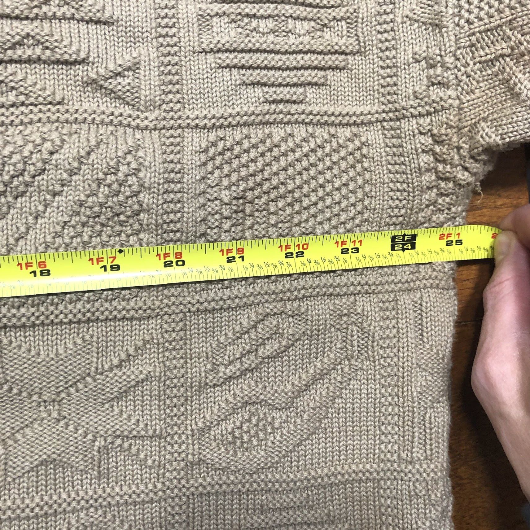 Vintage VTG Lord Jeff Pattern Knit Jumper Sweater Oatmeal Beige USA XL Mens Size US XL / EU 56 / 4 - 7 Thumbnail