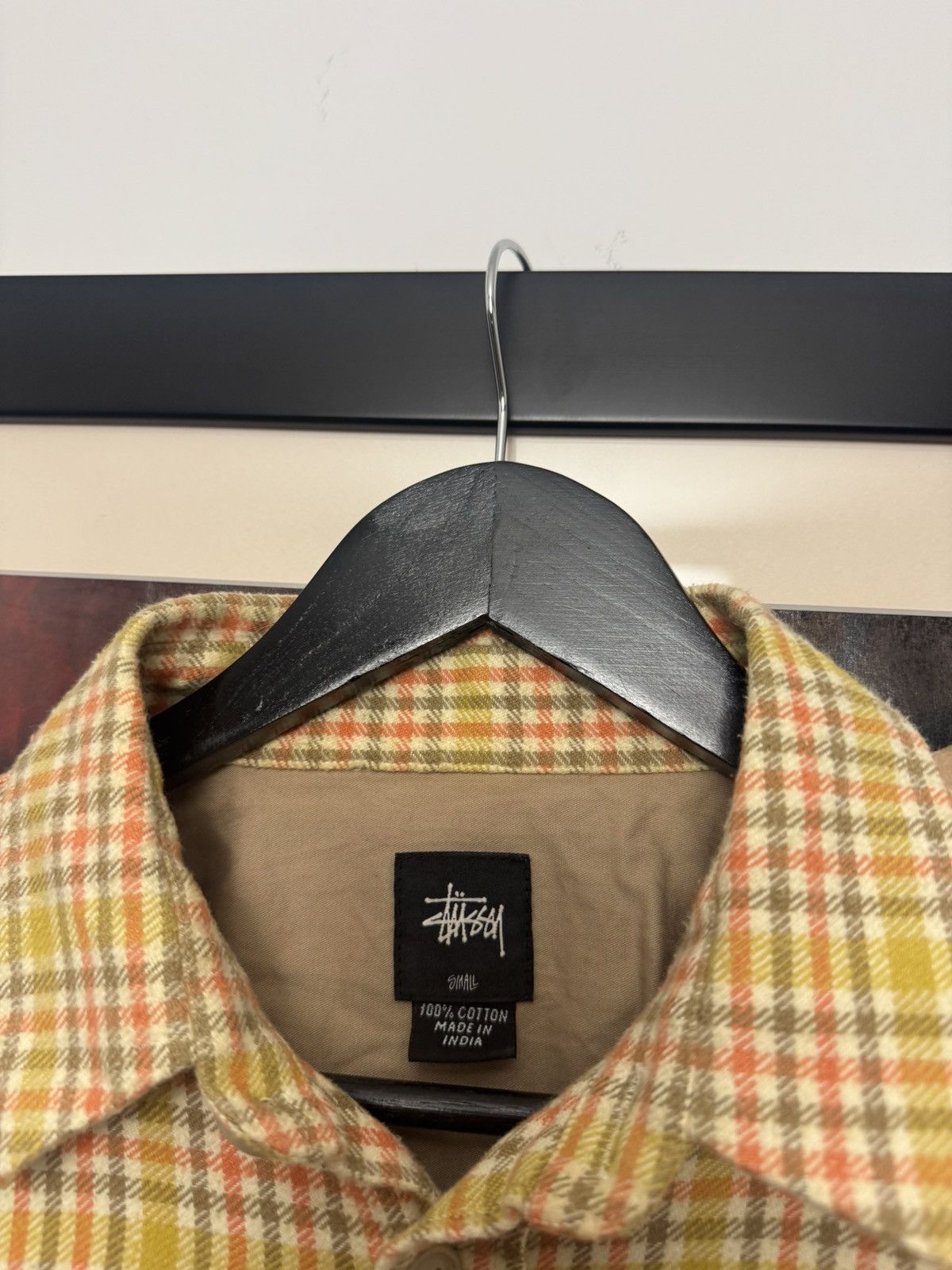 Stussy Rare Stussy Yellow Flannel Button Up Shirt Streetwear Hype Size US S / EU 44-46 / 1 - 2 Thumbnail