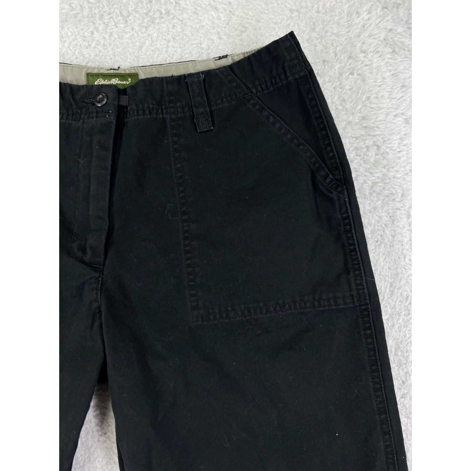 Eddie Bauer Eddie Bauer Women Jeans Black 10 Cotton 5-Pocket Straight Leg Inseam 23 in Zip Belt Loops Regular Size 32" / US 10 / IT 46 - 5 Thumbnail
