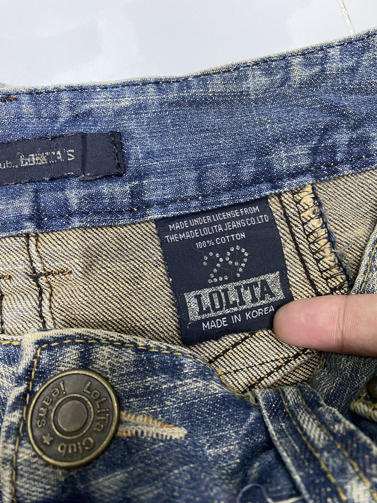 Le Grande Bleu (L.G.B.) × Tornado Mart FLARE🔥LOLITA RUSTY DISTRESSED FLARE DENIM JEANS Size US 33 - 11 Thumbnail