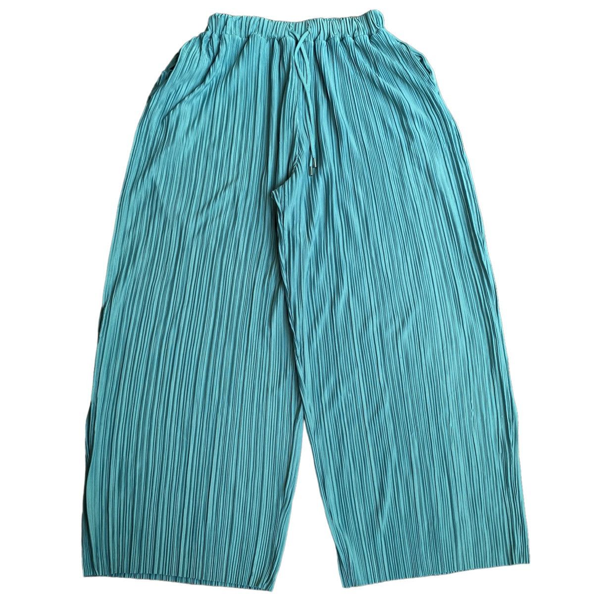 image of Issey Miyake x Vintage Niko And.. Pleats Wide Balloon Pants in Green, Men's (Size 33)