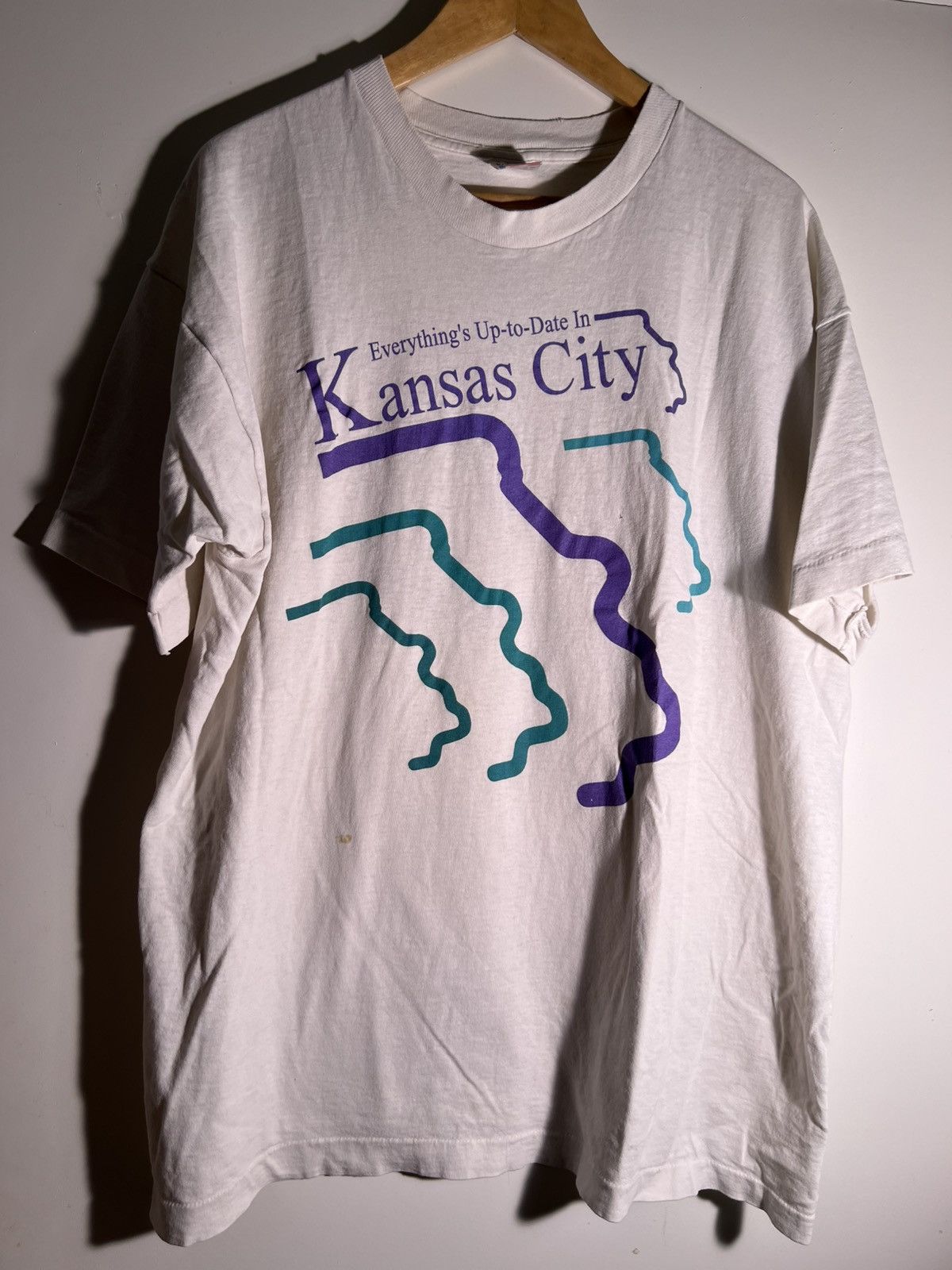 Vintage 90’s VTG Vintage Kansas City Missouri Retro Streetwear Shirt Size US XL / EU 56 / 4 - 1 Thumbnail