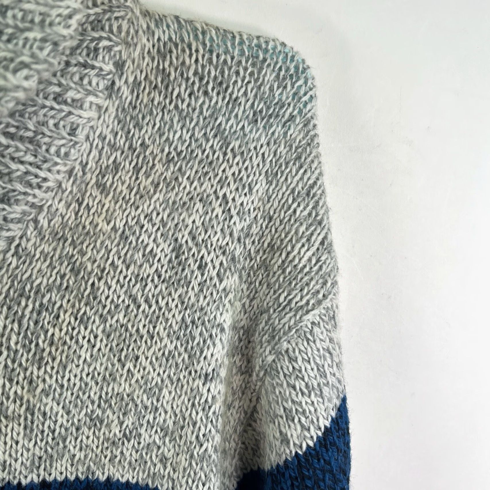 Vintage VINTAGE Midwest Traders Wool Blend Striped Pullover Sweater Men's Size L Gray 80s 90s Bohemian Outdoor Winter Size US L / EU 52-54 / 3 - 2 Thumbnail