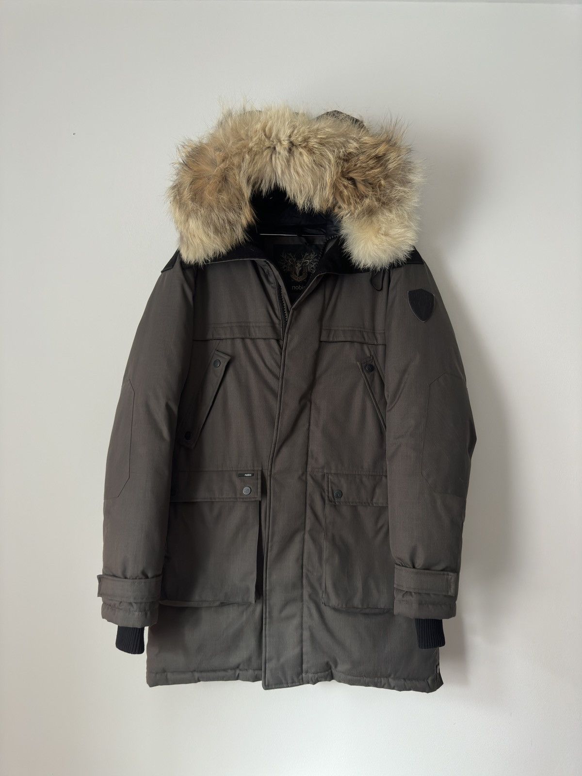 image of Nobis Yatesy Men's Long Parka 10/10 Condition in Grey (Size Medium)