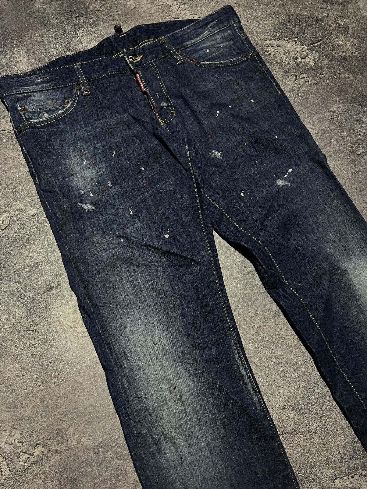 Dsquared2 Dsquared2 Painted Denim Distressed Slim Fit Vintage Size US 36 / EU 52 - 2 Thumbnail