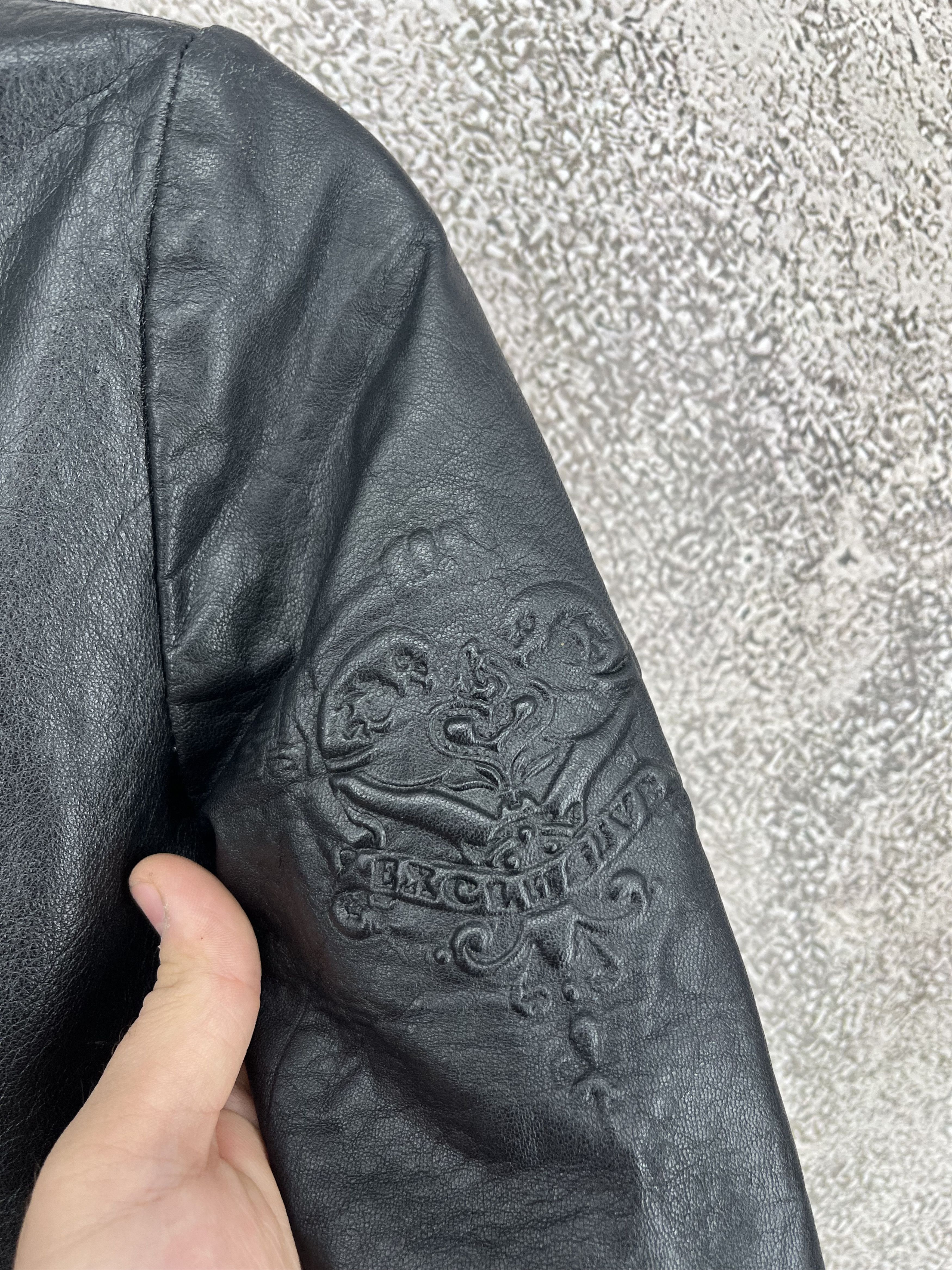 Leather Rossodisera Womens Black Leather Bomber Jacket Size US M / EU 48-50 / 2 - 4 Thumbnail