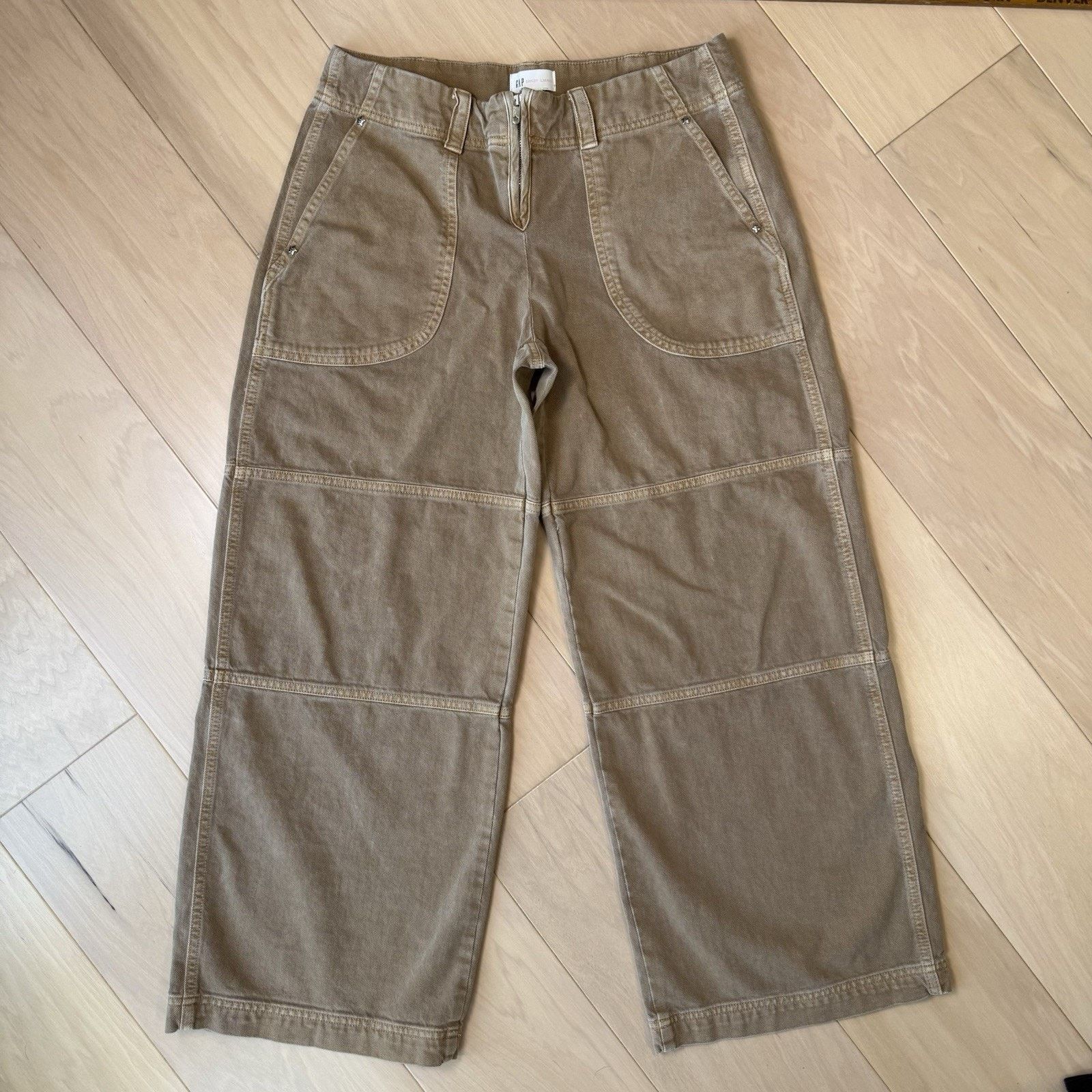 Gap Gap Sandy Liang Low Rise Utility Pants Women's 10 Tan Size 32" / US 10 / IT 46 - 2 Thumbnail
