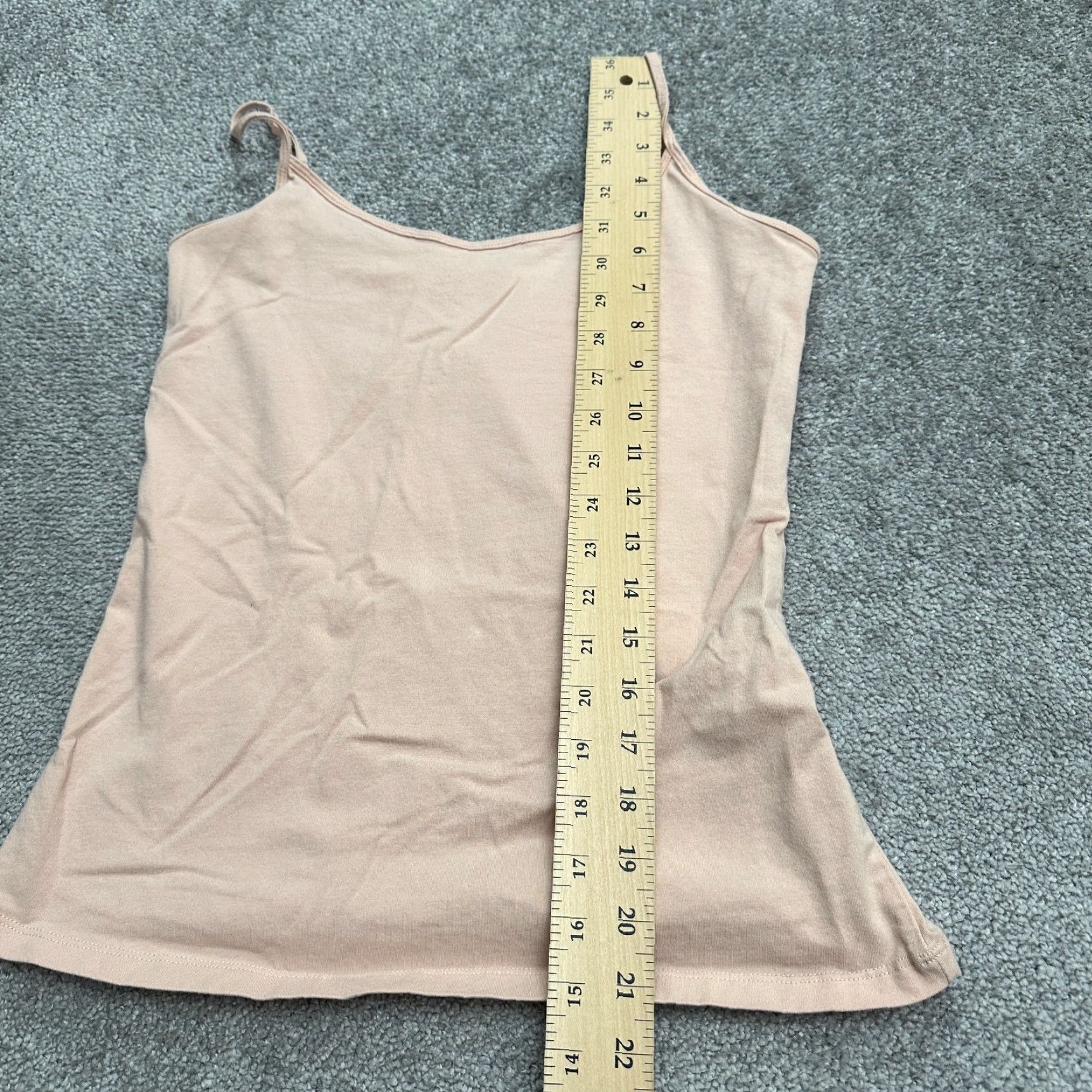 Essentials Amazon Tank Women M Orange Cotton Spandex Sleeveless Spaghetti Strap Scoop Neck Casual Top Women Size M / US 6-8 / IT 42-44 - 7 Thumbnail