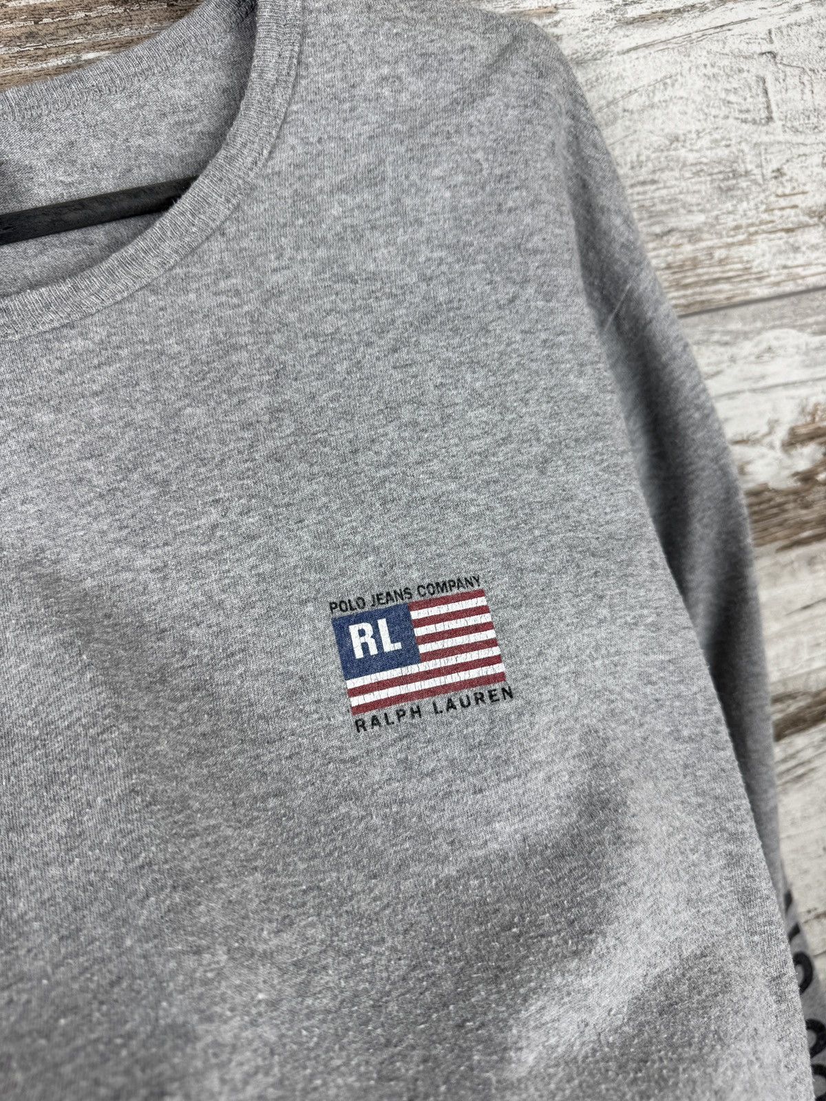 Polo Ralph Lauren × Vintage Mens Vintage Polo Ralph Lauren jeans co. USA flag longsleeve Size US L / EU 52-54 / 3 - 9 Thumbnail