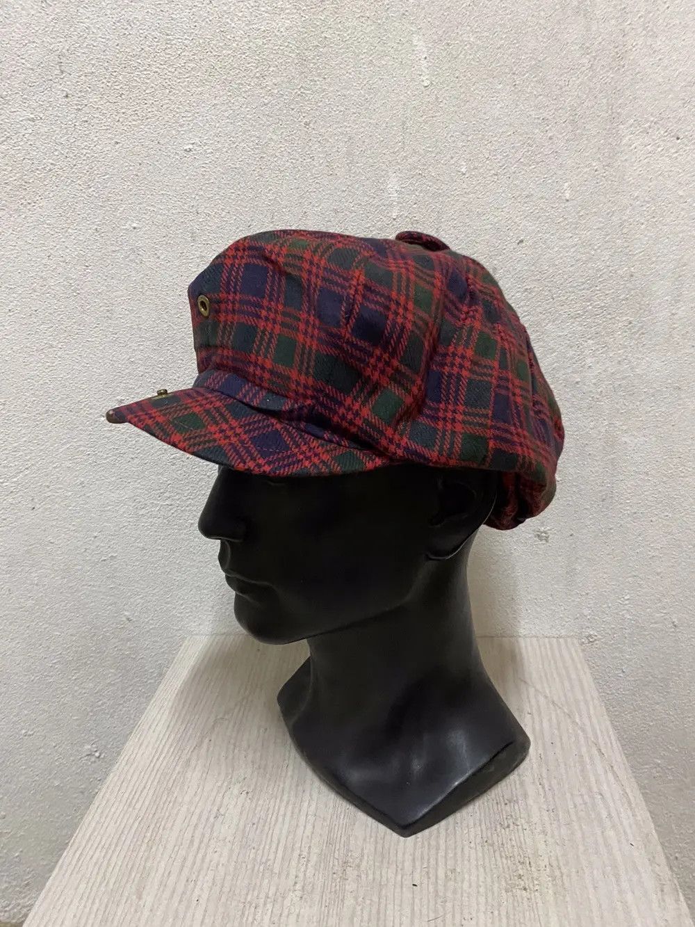 Japanese Brand × Vintage Vintage Serchio Plaid Tartan Hat Size ONE SIZE - 3 Thumbnail