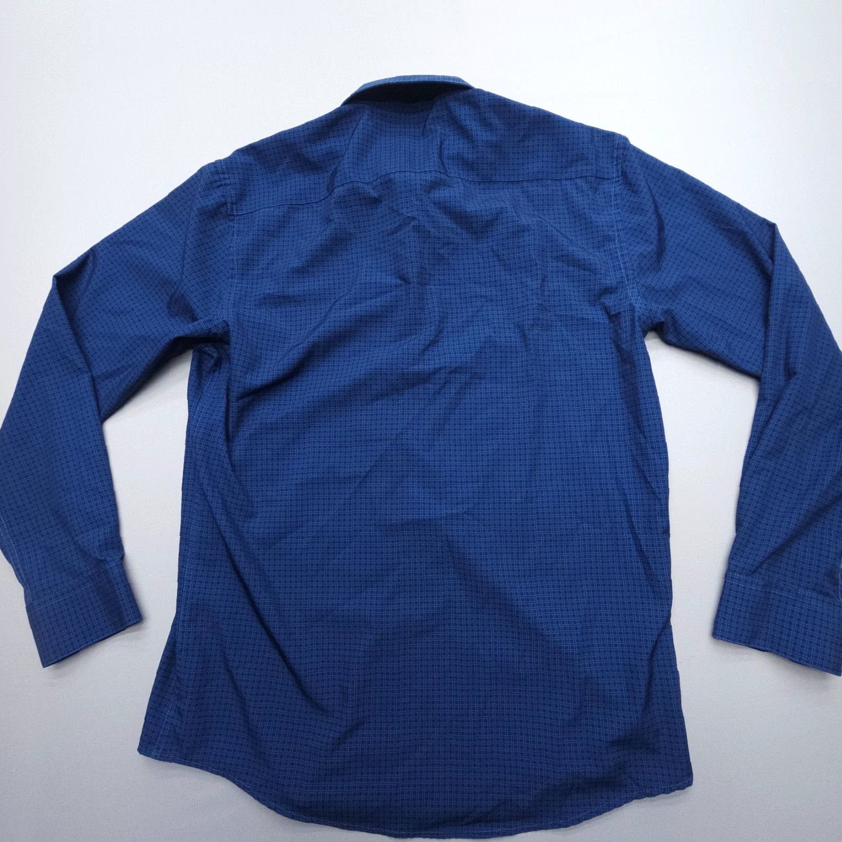 Lucky Brand Lucky Brand Shirt Mens Medium Slim 4 Way Stretch Long Sleeve Button Blue Print Size US M / EU 48-50 / 2 - 2 Thumbnail