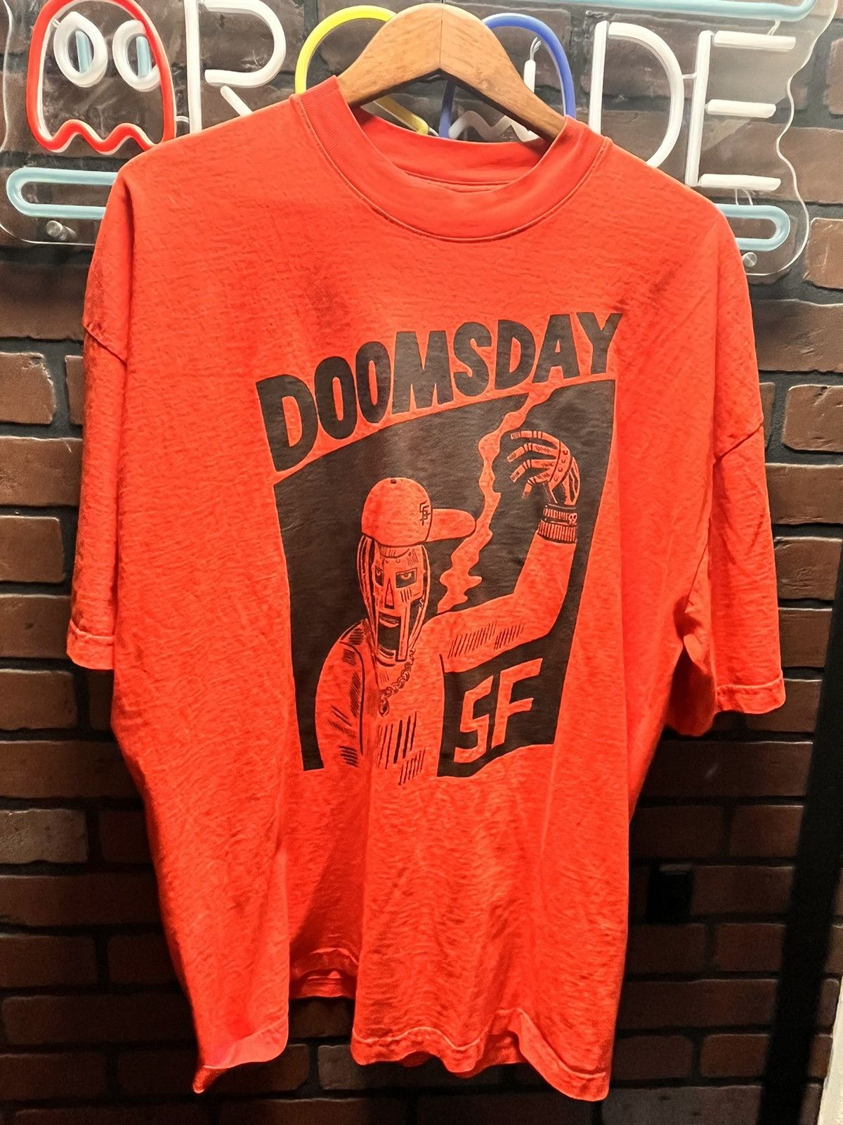 image of Mf Doom Jägel Doomsday 2021 San Francisco Tee Orange, Men's (Size XL)