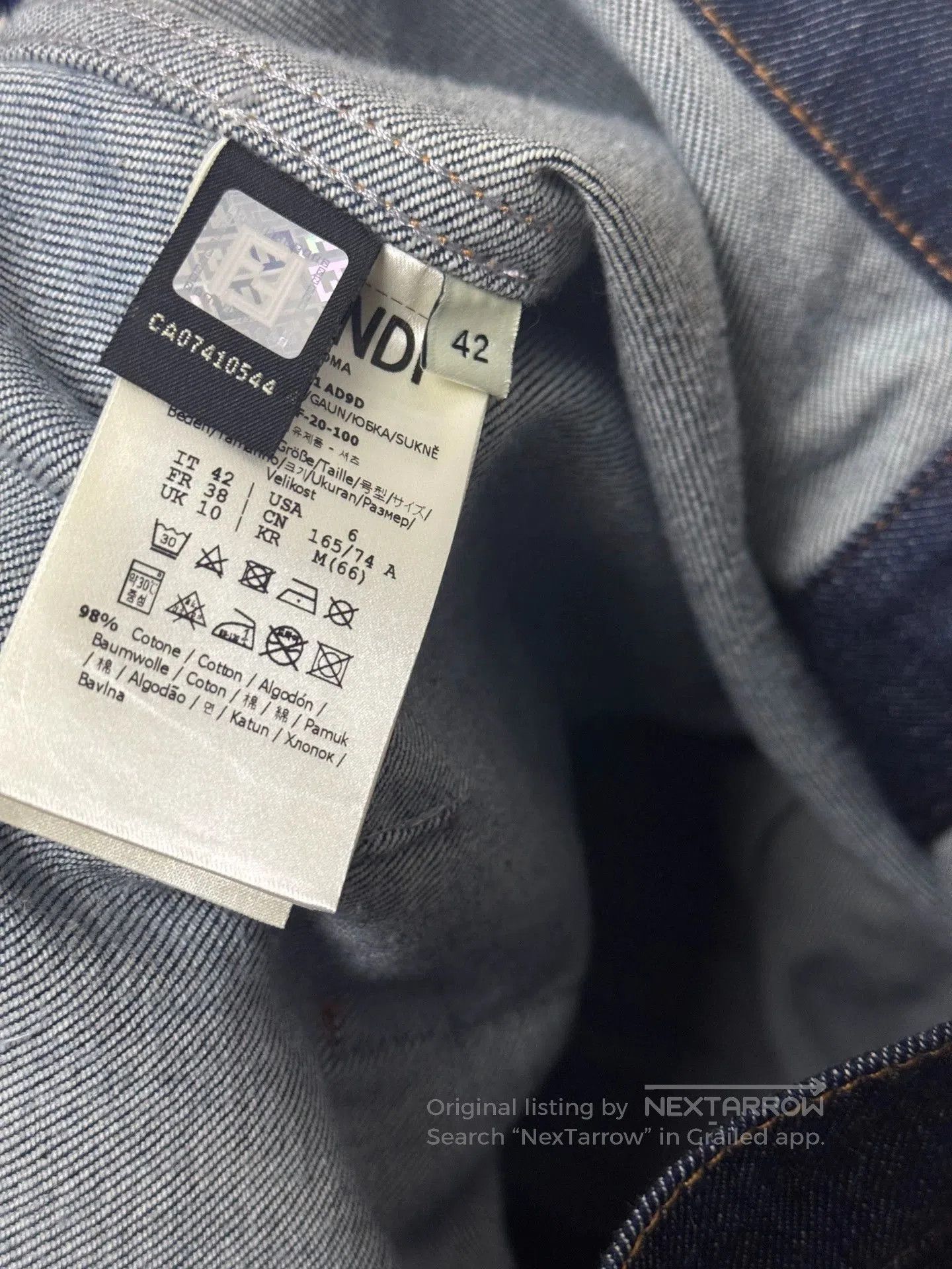 Fendi Fendi Denim Skirt Size 42. Size US 26 / EU 42 - 4 Thumbnail
