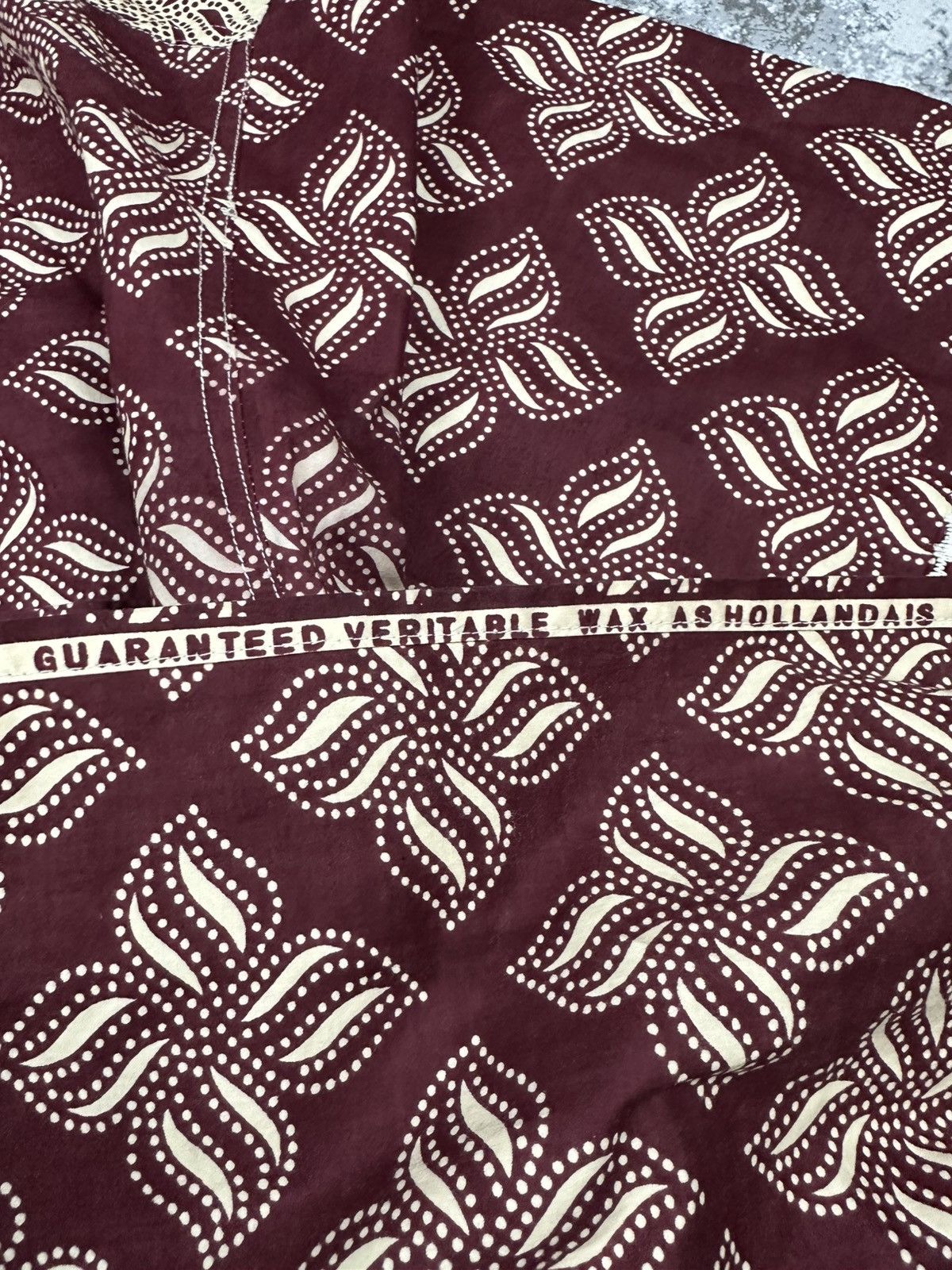 Vintage Handmade African Wax Print Shirt USA Buttons Size US XL / EU 56 / 4 - 10 Thumbnail