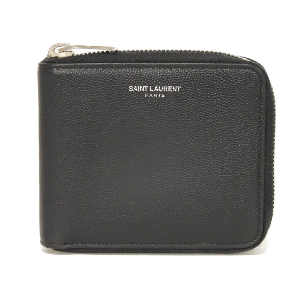 Yves Saint Laurent Yves Saint Laurent Saint Laurent Paris East West Grained Powder Embossed Leather Bifold Wallet Leather Short Wallet 418984 DUTY FREE for USA Size ONE SIZE - 1 Thumbnail