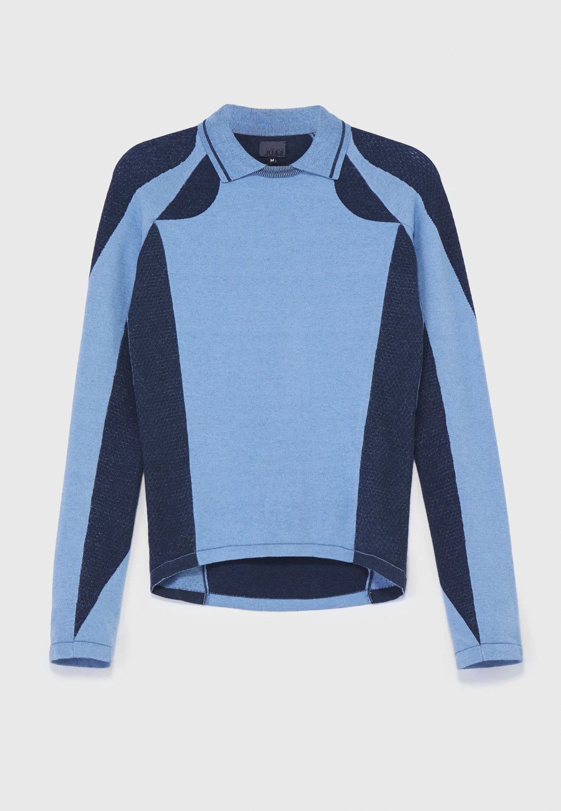 Saul Nash !DS! SS23 Saul Nash Blue Drop Stitch Polo Longsleeve Size US S / EU 44-46 / 1 - 5 Thumbnail