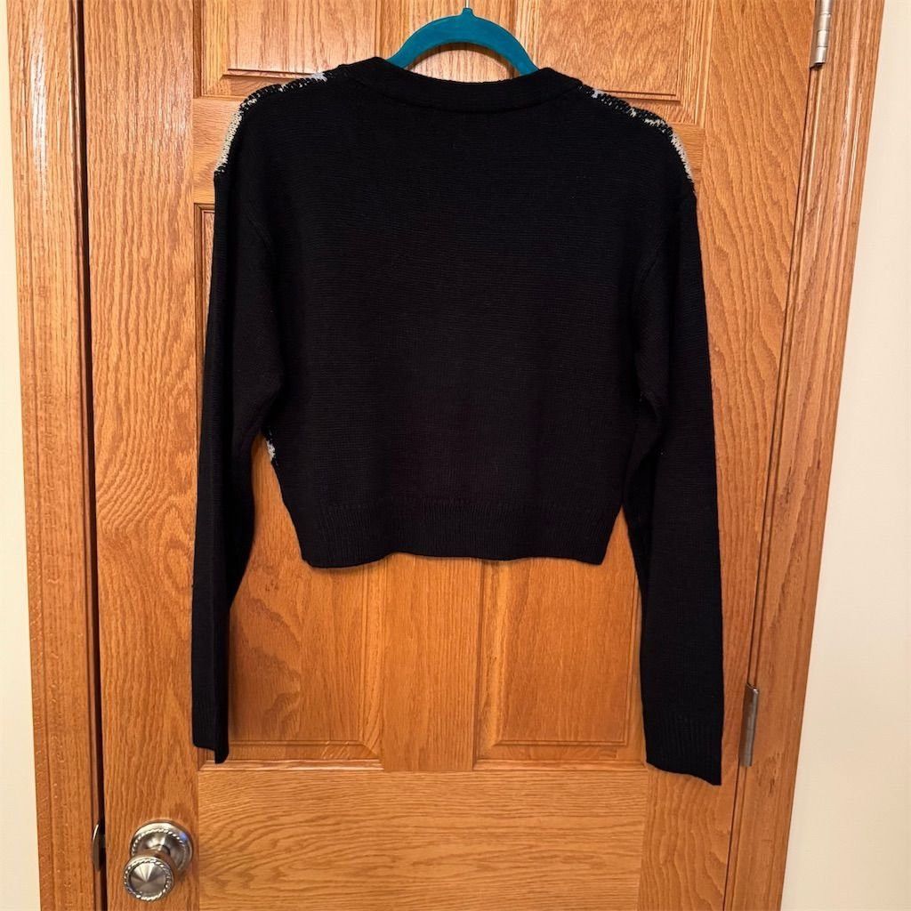 Shein SHEIN Women's Argyle Knit Cardigan Sweater Multicolor Size Size S / US 4 / IT 40 - 2 Thumbnail