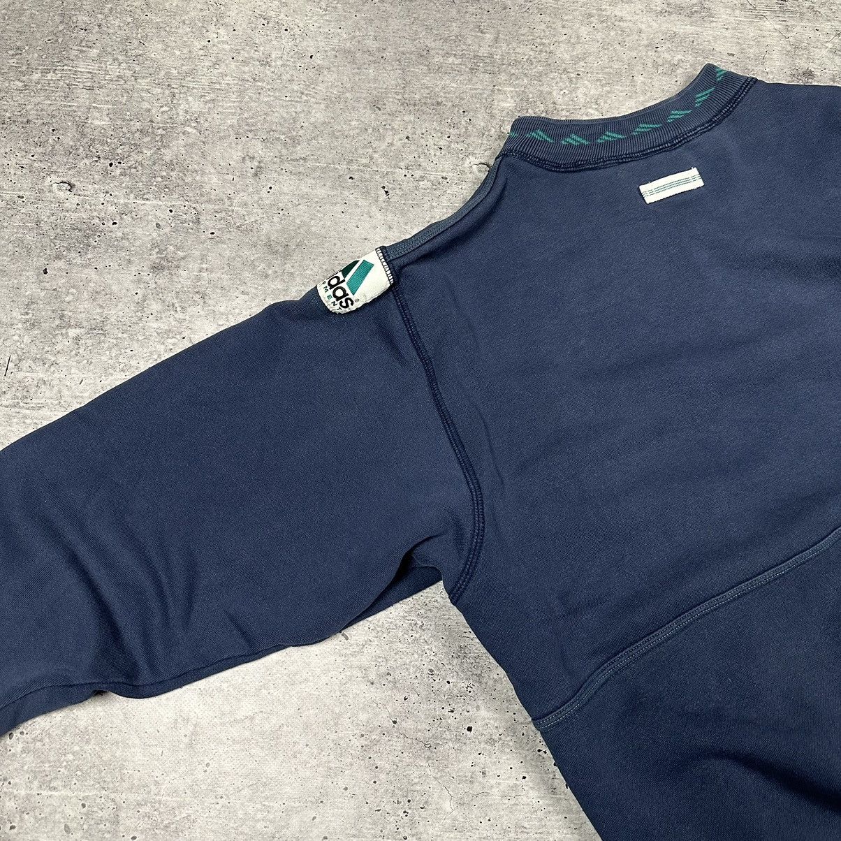 Adidas × Vintage Vintage 90s Adidas Equipment 1/4 Zip Sweatshirt Blue Size US M / EU 48-50 / 2 - 20 Thumbnail
