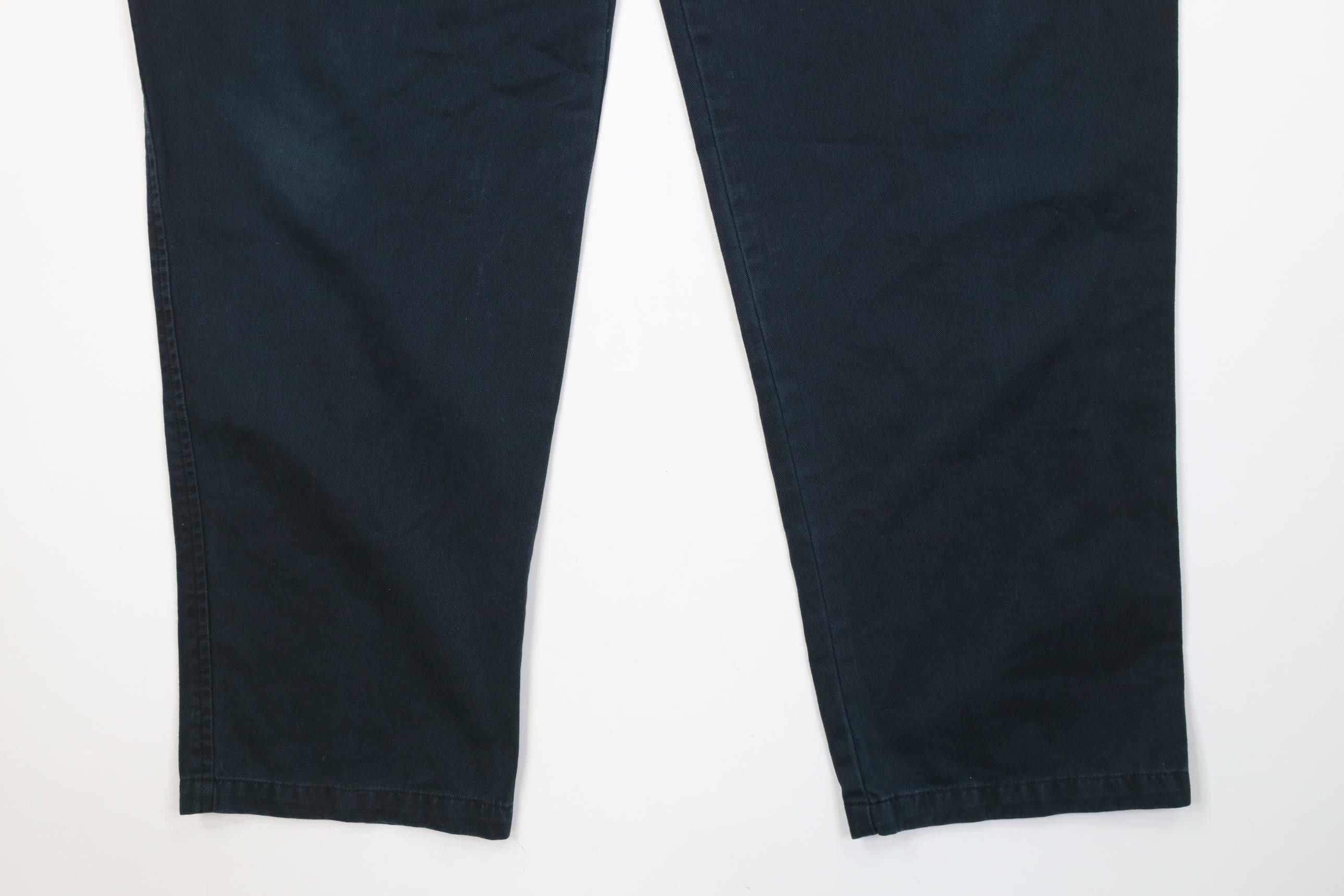 Eddie Bauer Vintage 90s Eddie Bauer Fit Pleated Chino Pants Green Size 38" / US 16 / IT 52 - 4 Thumbnail