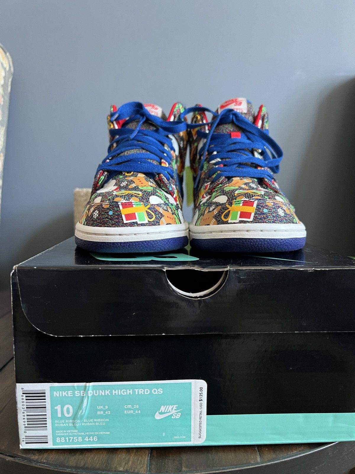 CNCPTS × Nike Nike SB Dunk High Concepts Ugly Christmas Seater (2017) Size US 10 / EU 43 - 2 Thumbnail