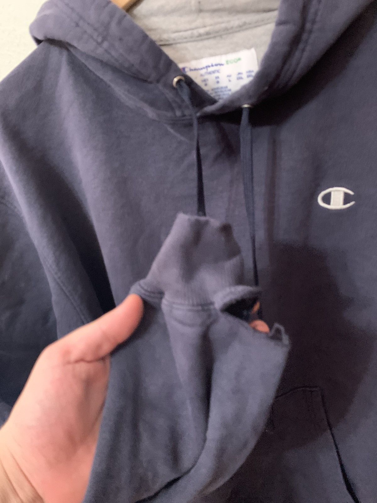 Champion × Vintage Vintage Crewneck Champion Silver C Logo Zip Hoodir Size US L / EU 52-54 / 3 - 1 Thumbnail