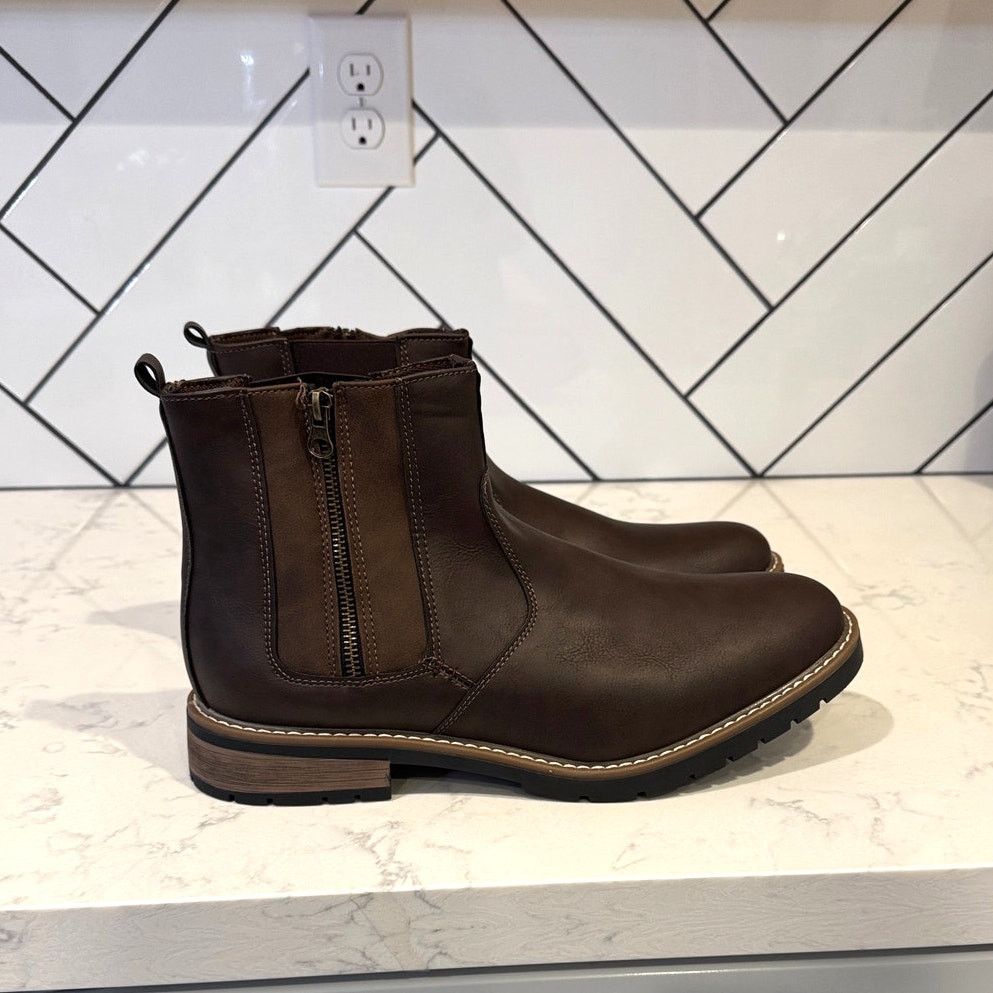 Other Vance Co. Pratt brown faux leather Chelsea boots size 12 Size US 12 / EU 45 - 8 Thumbnail