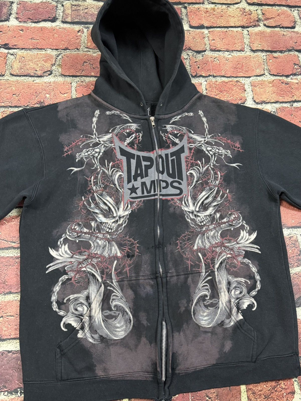 Tapout Y2K Vintage Tapout MPS Zip Up Hoodie Affliction MMA Elite Size US L / EU 52-54 / 3 - 6 Thumbnail